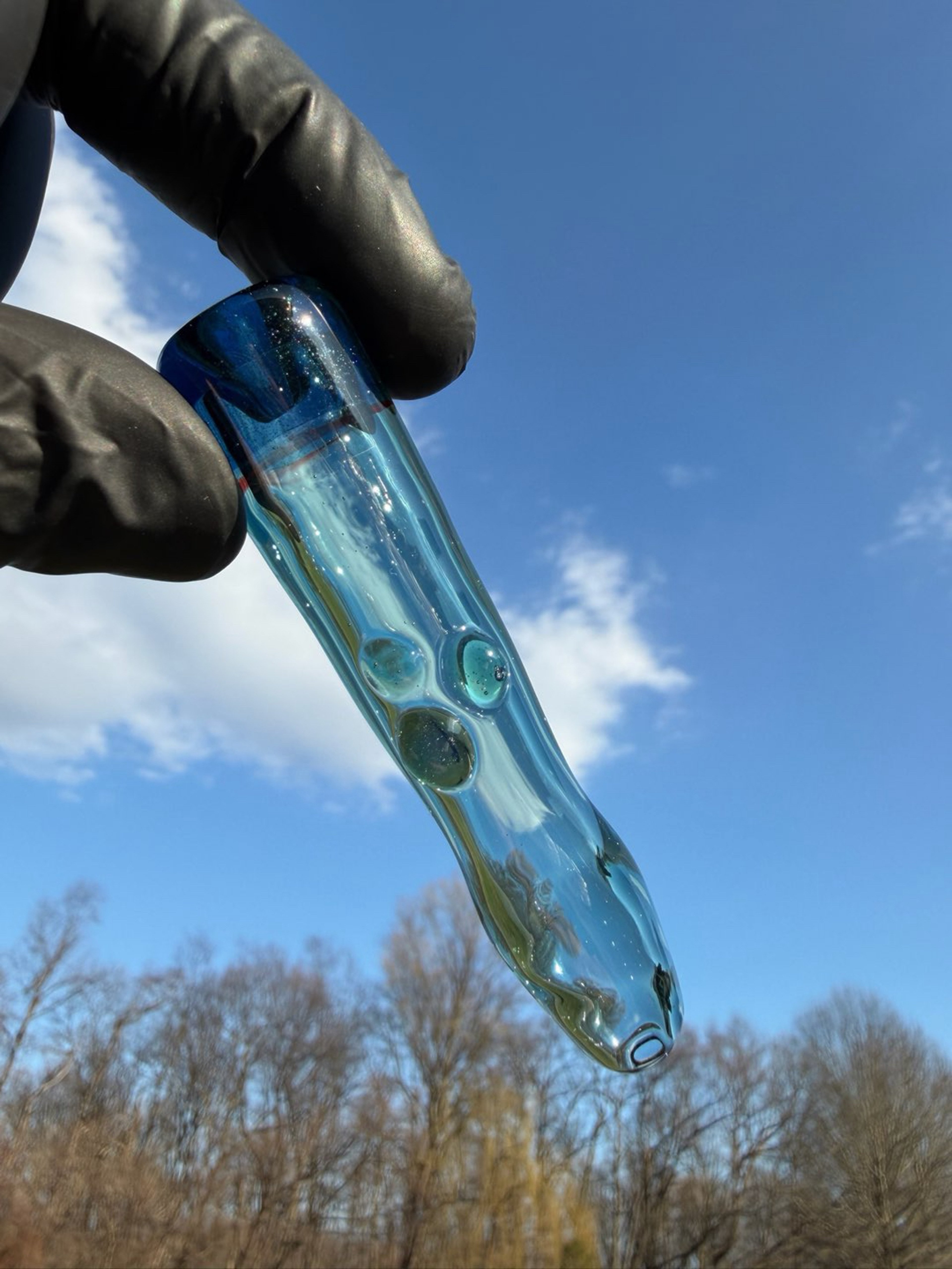 Aqua Sparkle Chillum image 0