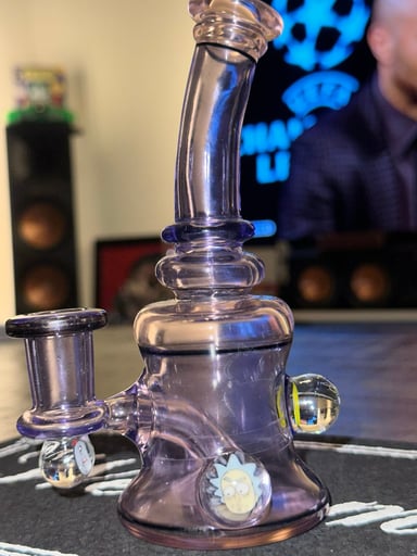 Preview pic of Bad Cat Glass x David Alan Kaminski - Rick and Morty Millefiori Jammer