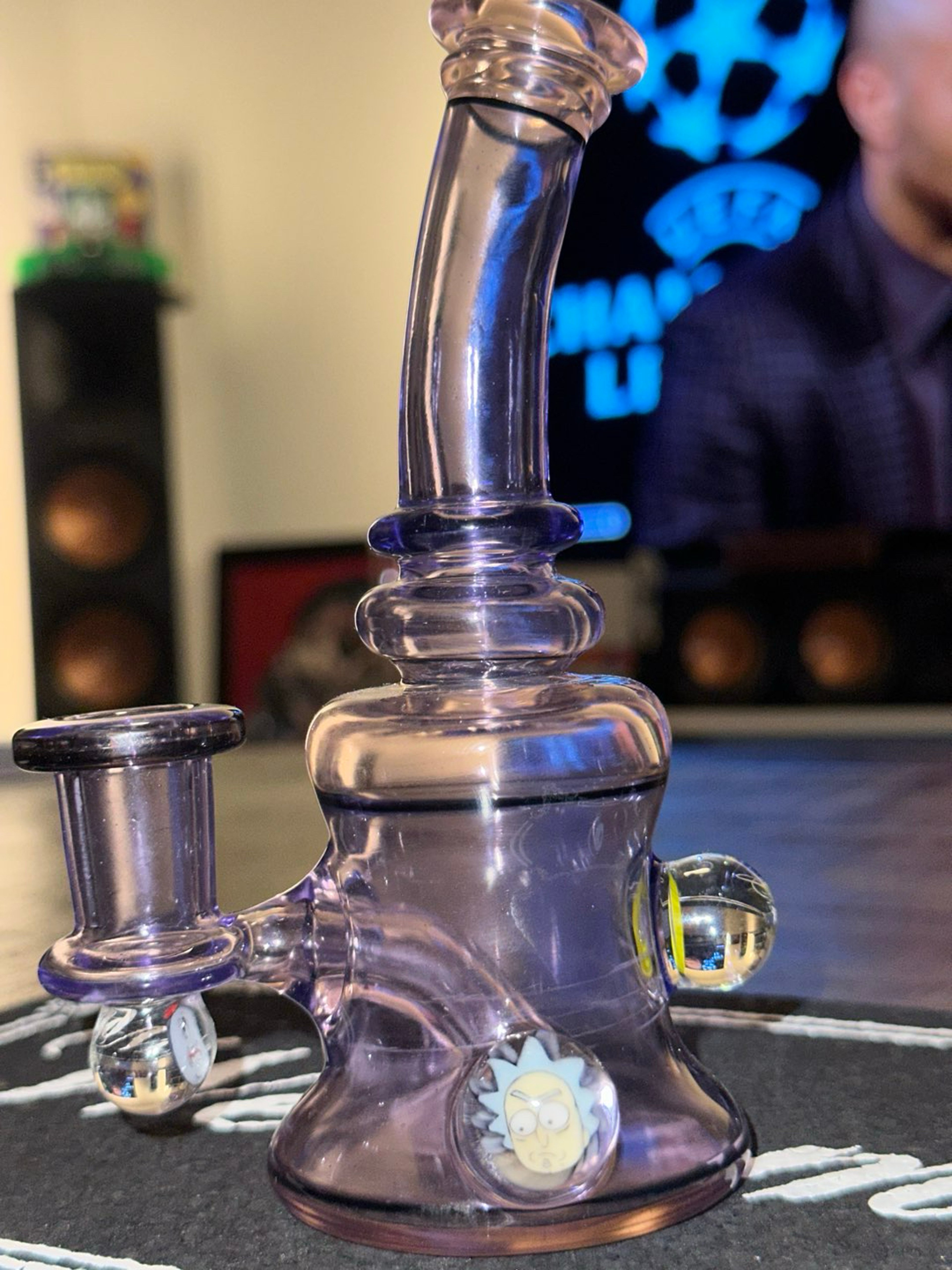 Preview pic of Bad Cat Glass x David Alan Kaminski - Rick and Morty Millefiori Jammer