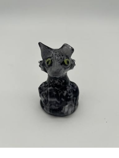 Preview pic of Freeways Glass Art Mini Cat Handpipe