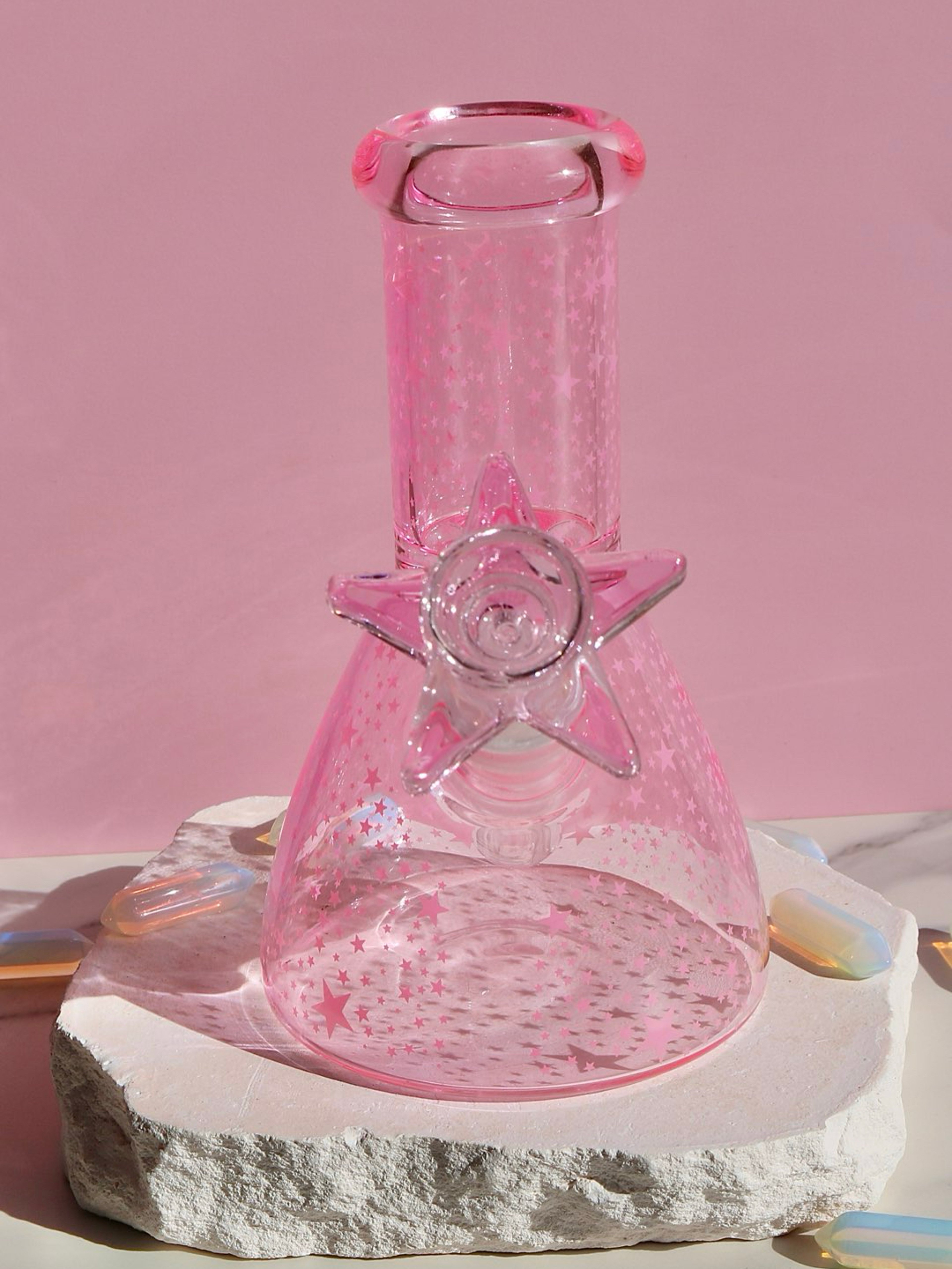 Mini pink star bong image 0