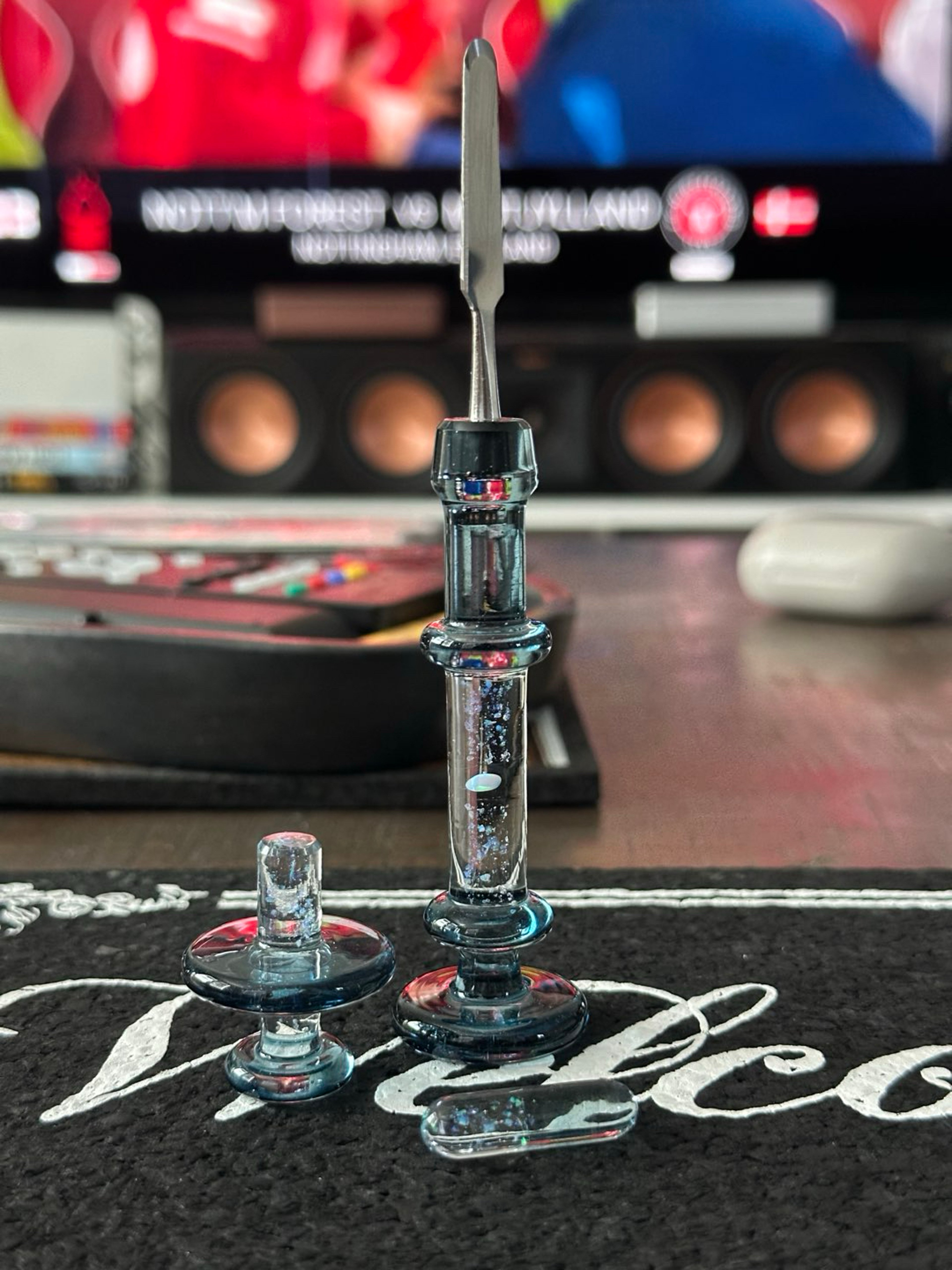 Preview pic of Dab Tool Slurper Set - Blue Stardust and Crushed Opal