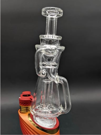 Preview pic of GREEK GLASS PUFFCO DUAL UPTAKE RECYCLER
