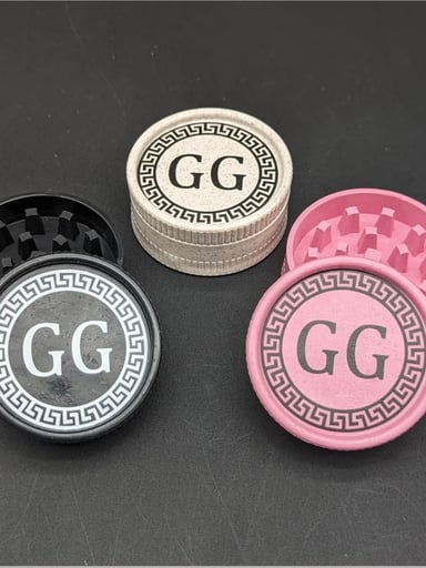 Preview pic of GREEK GLASS 2 PIECE HEMP GRINDER