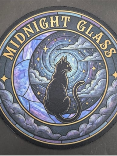 Preview pic of MIDNIGHT GLASS “COSMIC SWIRL” DAB MAT