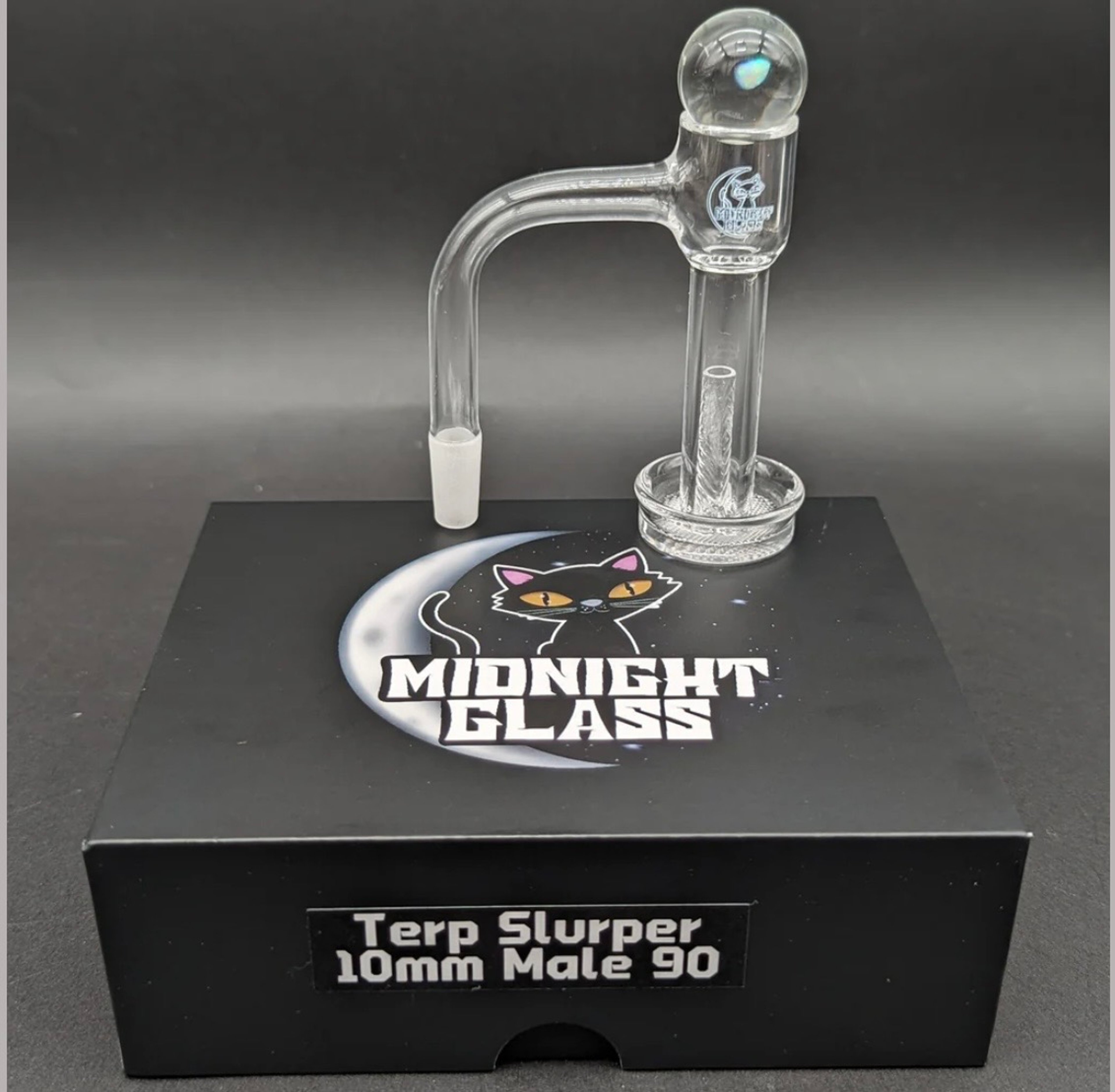 Preview pic of MIDNIGHT GLASS QUARTZ GRIDED TERP SLURPER SET 10MM