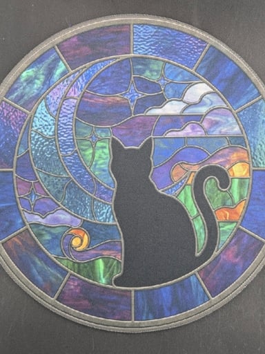 Preview pic of MIDNIGHT GLASS “STAINED GLASS” DAB MAT