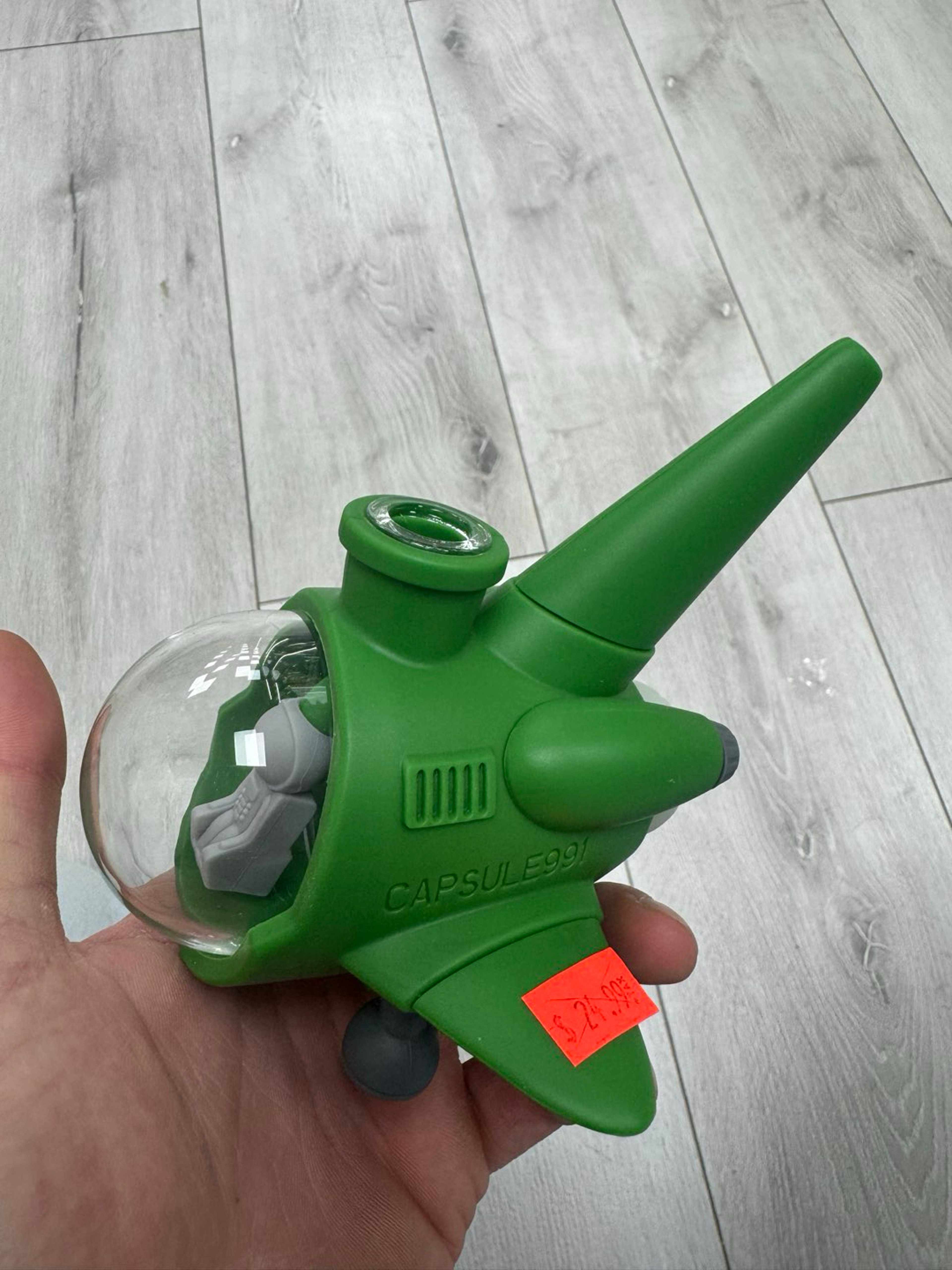 Airplane silicon bubbler green image 0