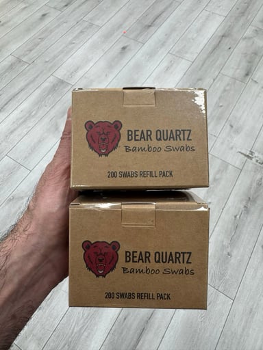 Preview pic of Bear quartz bamboo swabs 2pk
