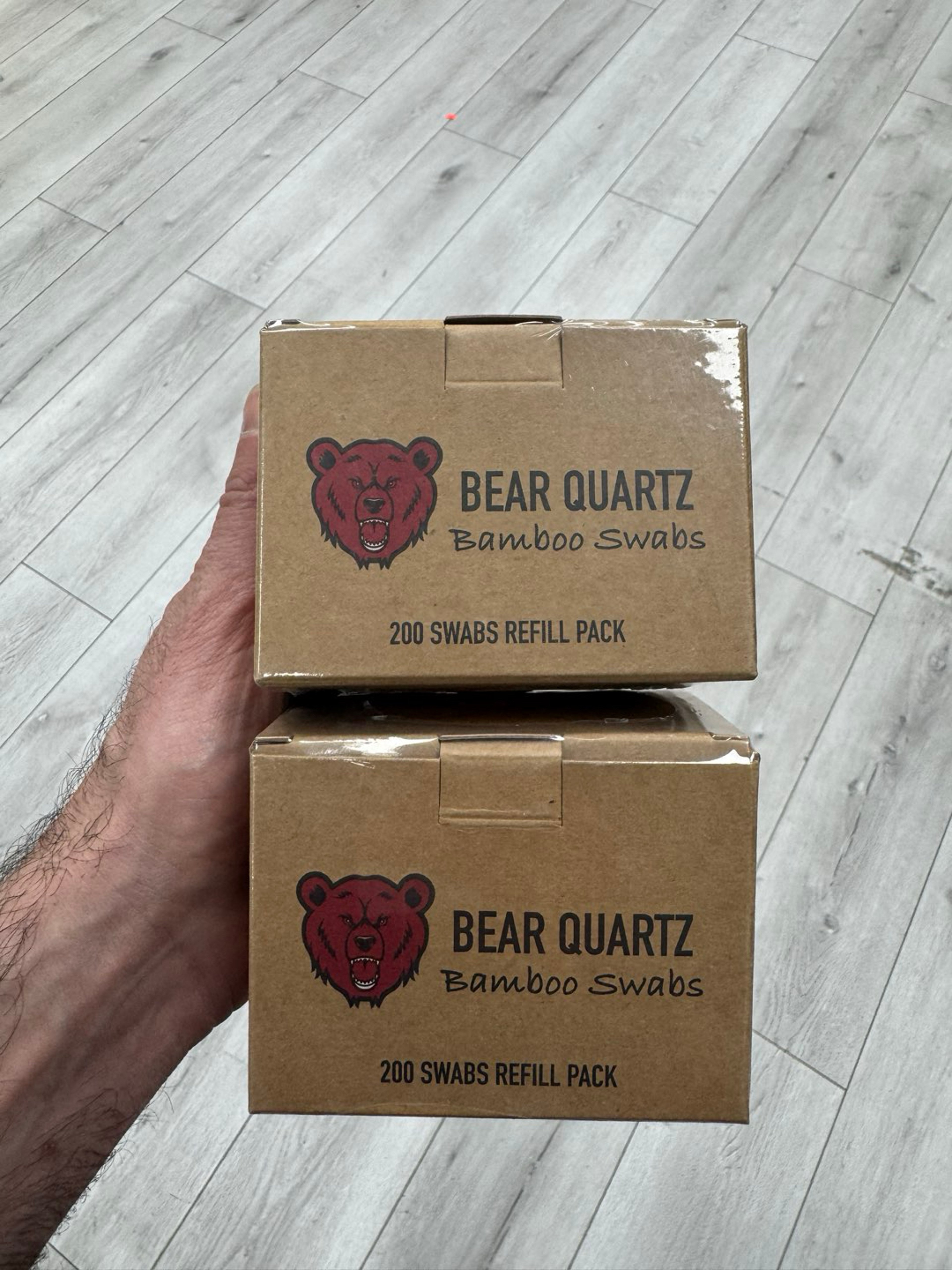 Preview pic of Bear quartz bamboo swabs 2pk