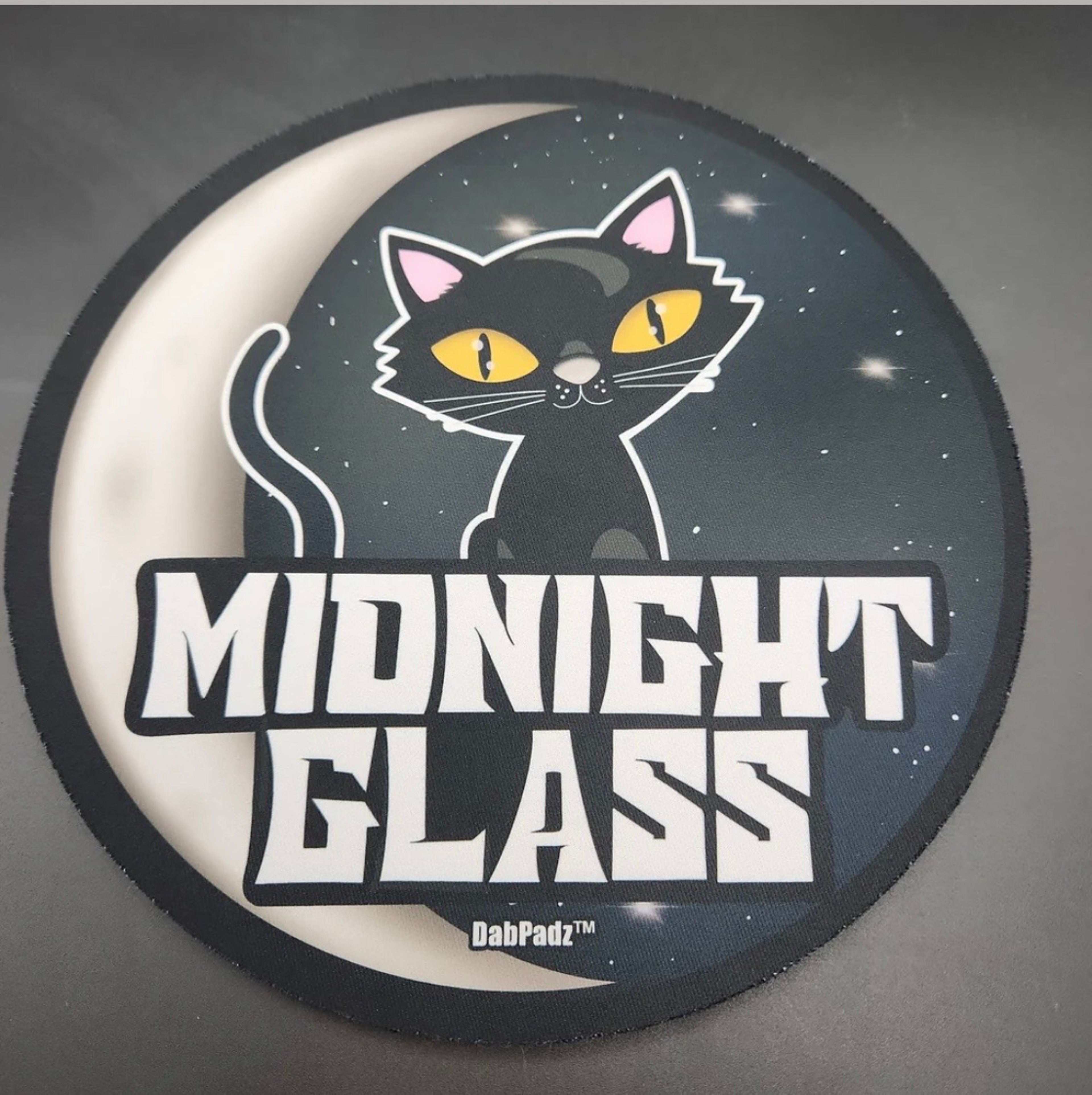 MIDNIGHT GLASS ROUND 8” DAB MAT image 0