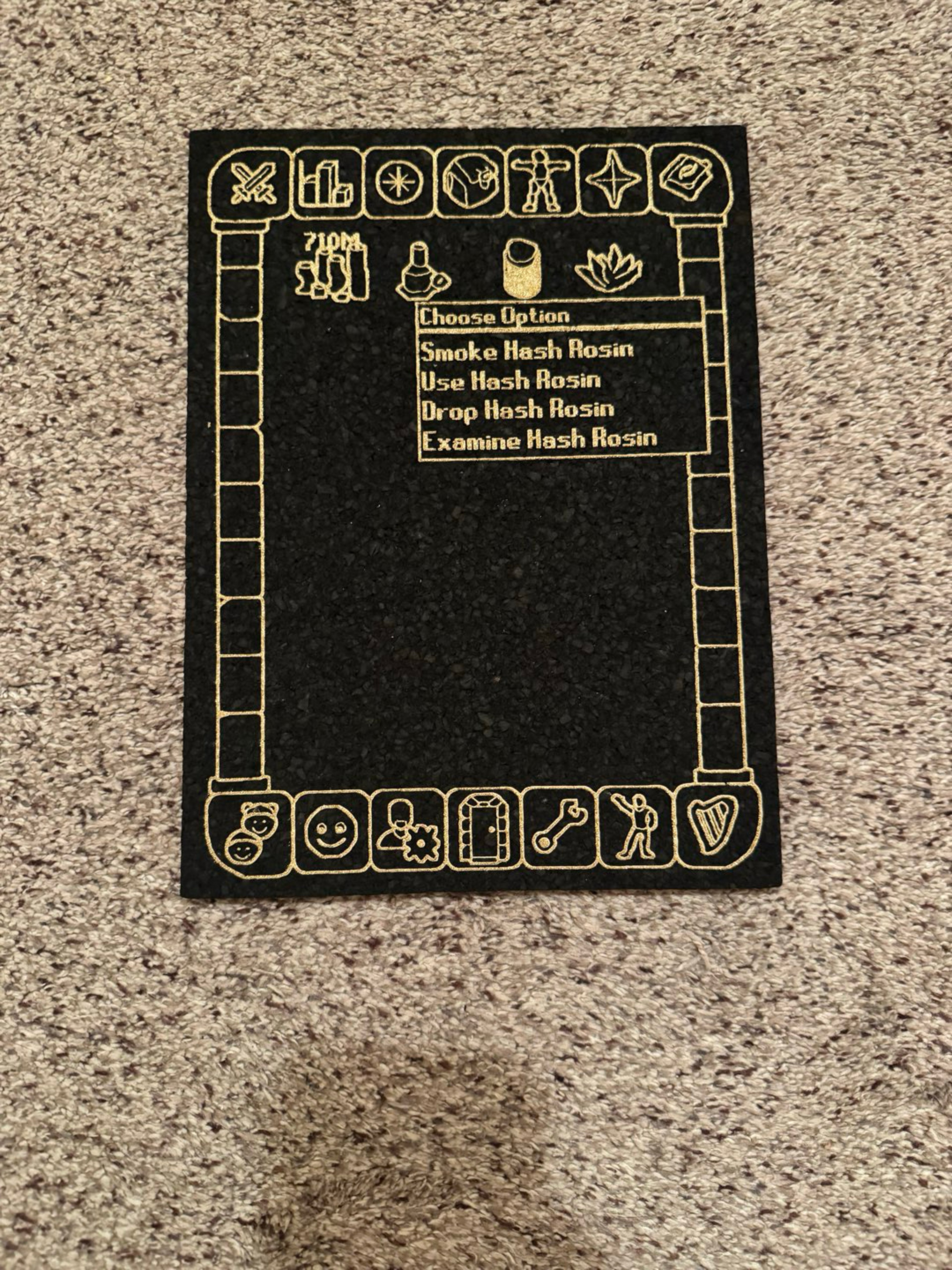 RuneScape V2 710 dabventory gold glitter AP MISPRINT moodmat image 0