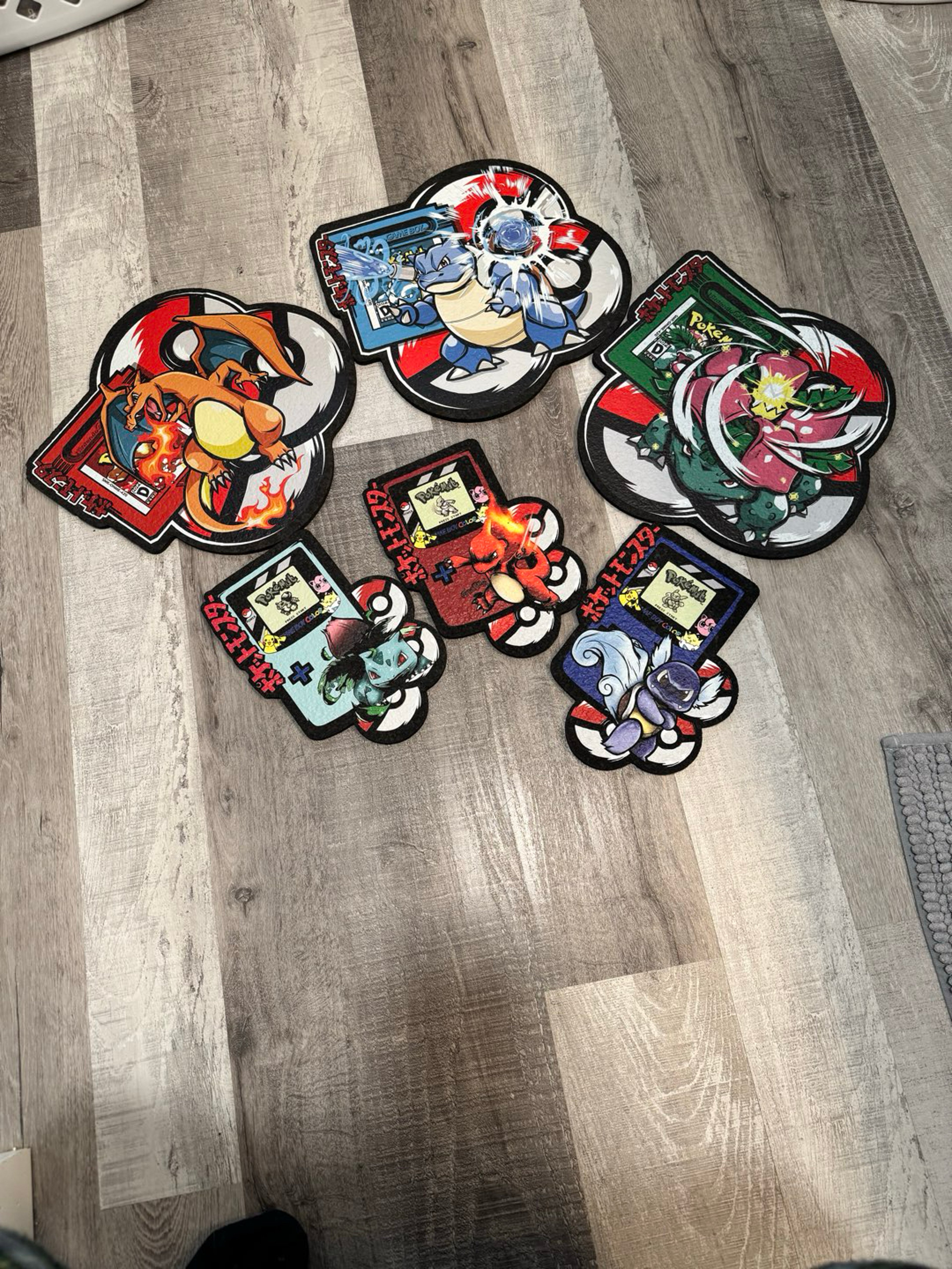 Pokemon Stage 2 and 3 Kanto starter Moodmats full color by Miari art image 0