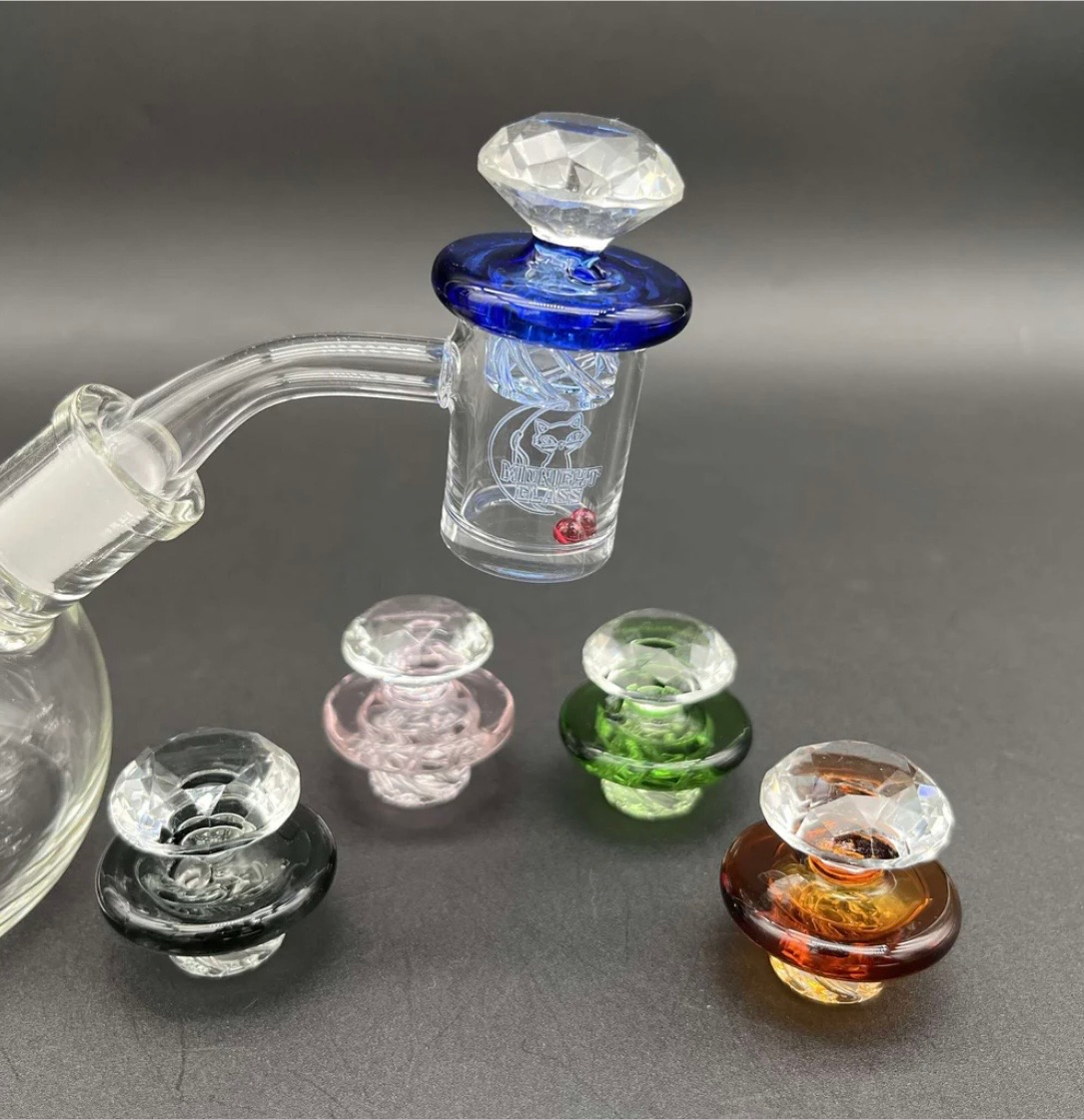 Preview pic of MIDNIGHT GLASS QUARTZ XL BANGER VORTEX SET 14MM 45 DEGREESE