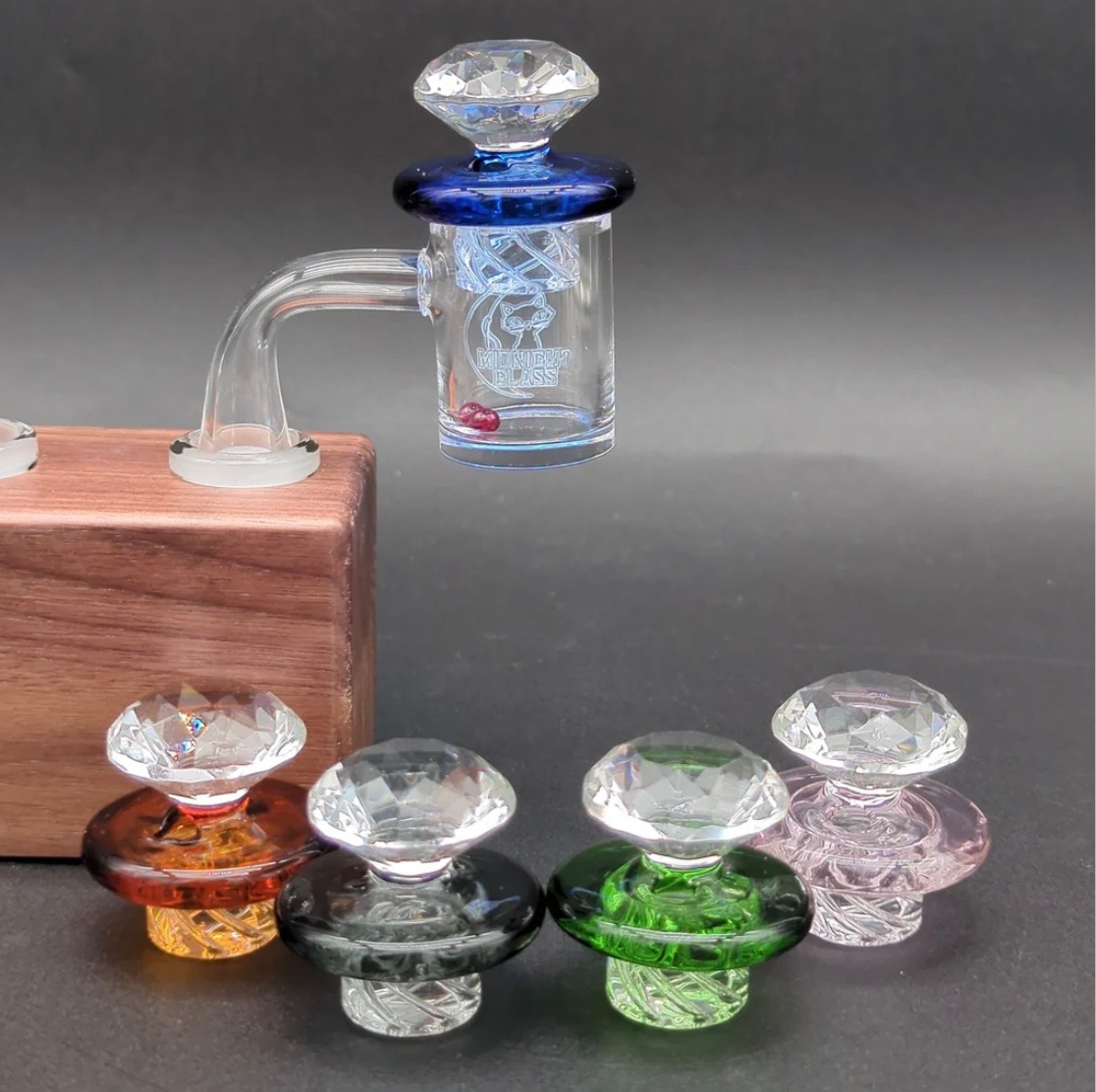 Preview pic of MIDNIGHT GLASS QUARTZ XL BANGER VORTEZ SET 14MM 90 DEGREESE
