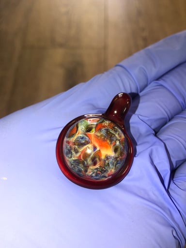 Preview pic of NEW Wayne Nelson Gold/Silver Fumed Millefiori Implosion Pendant