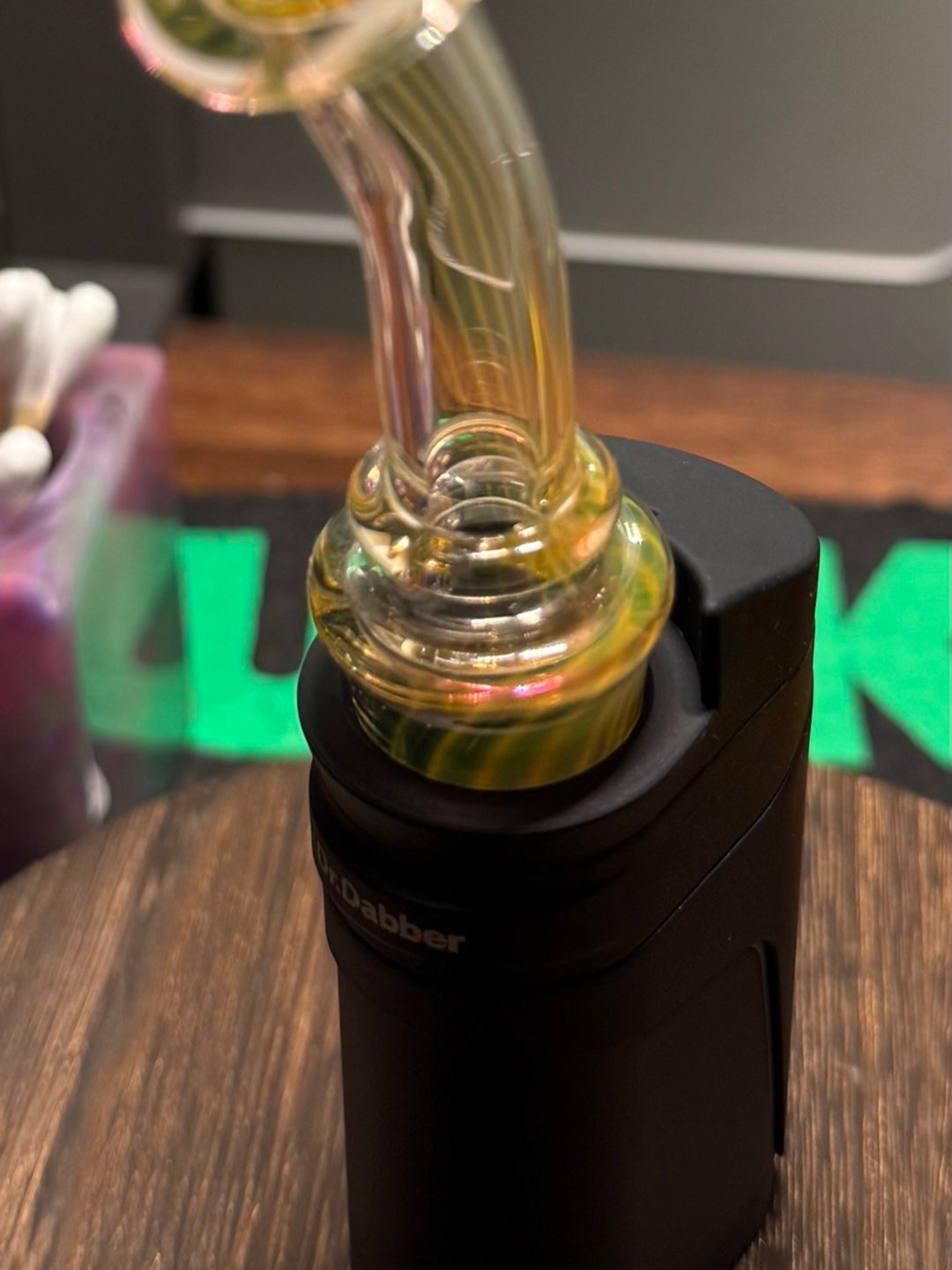 Preview pic of Kadabra Glass - Gold Fume Dry Top for Dr. Dabber Ghost 2