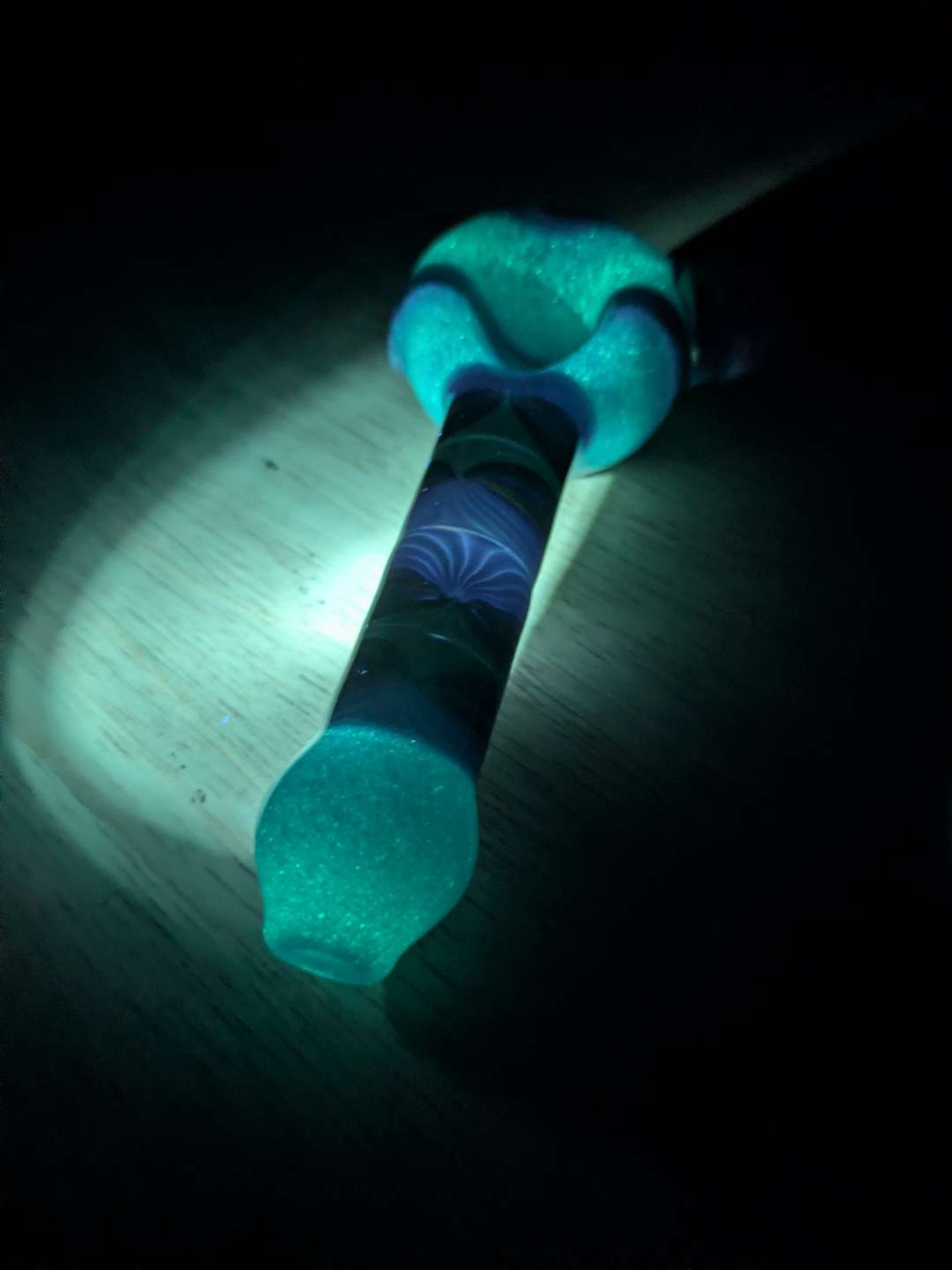 9 section purple uv glow worked spoon image 0