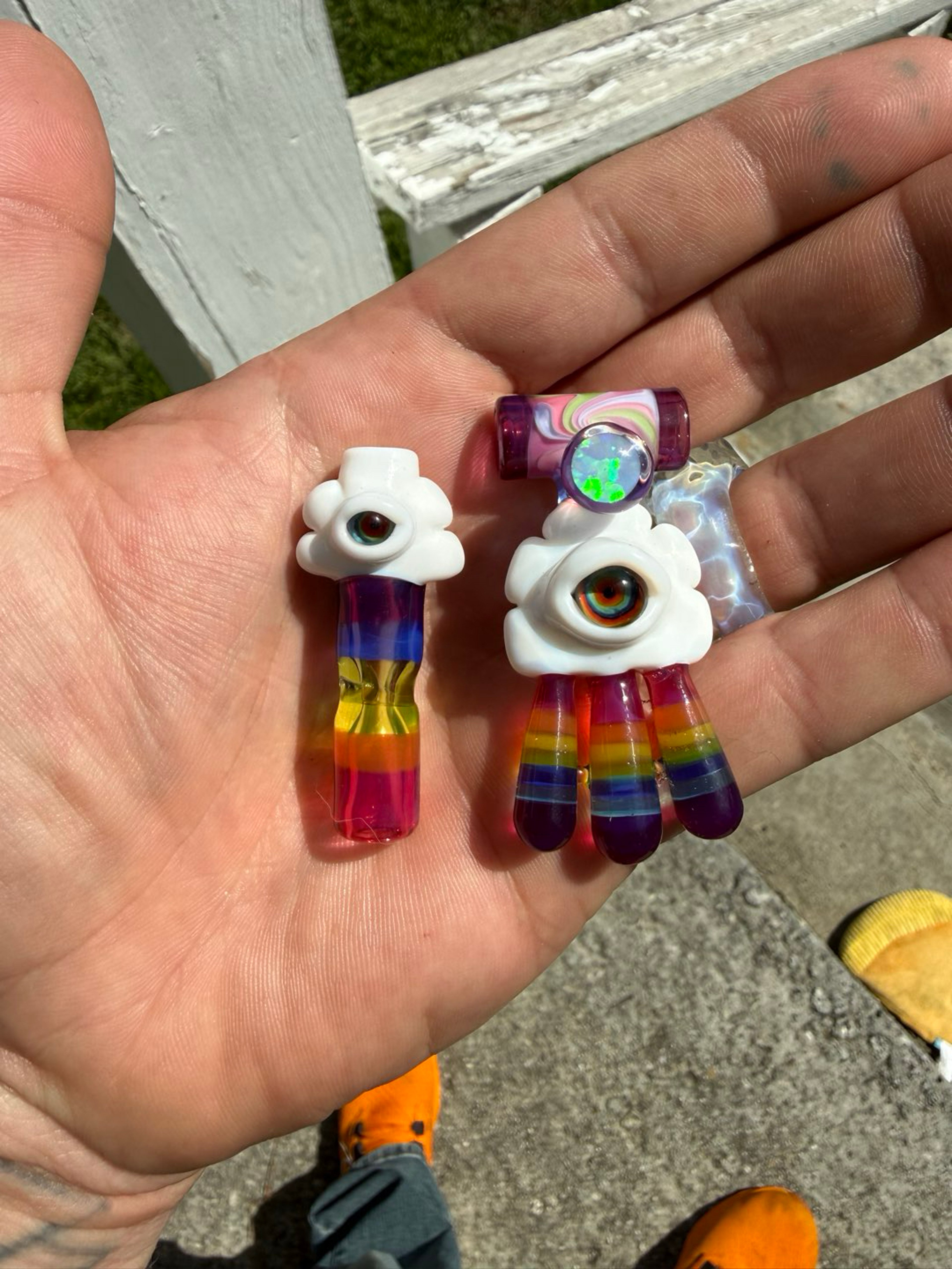 Preview pic of RJ Glass Custom Trippy Drippy Cloud Eye J Tip