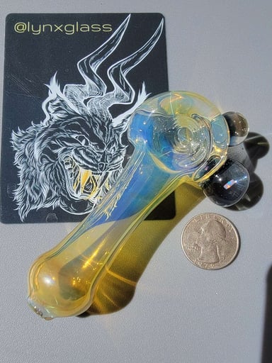 Preview pic of Boro Silver Fume Spoon 3mm Opal Coin UV