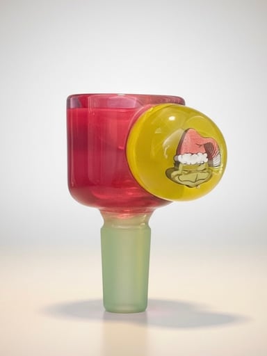 Preview pic of Grinch Santa Millie Slide – Red Yellow Maria Marble  – 14mm