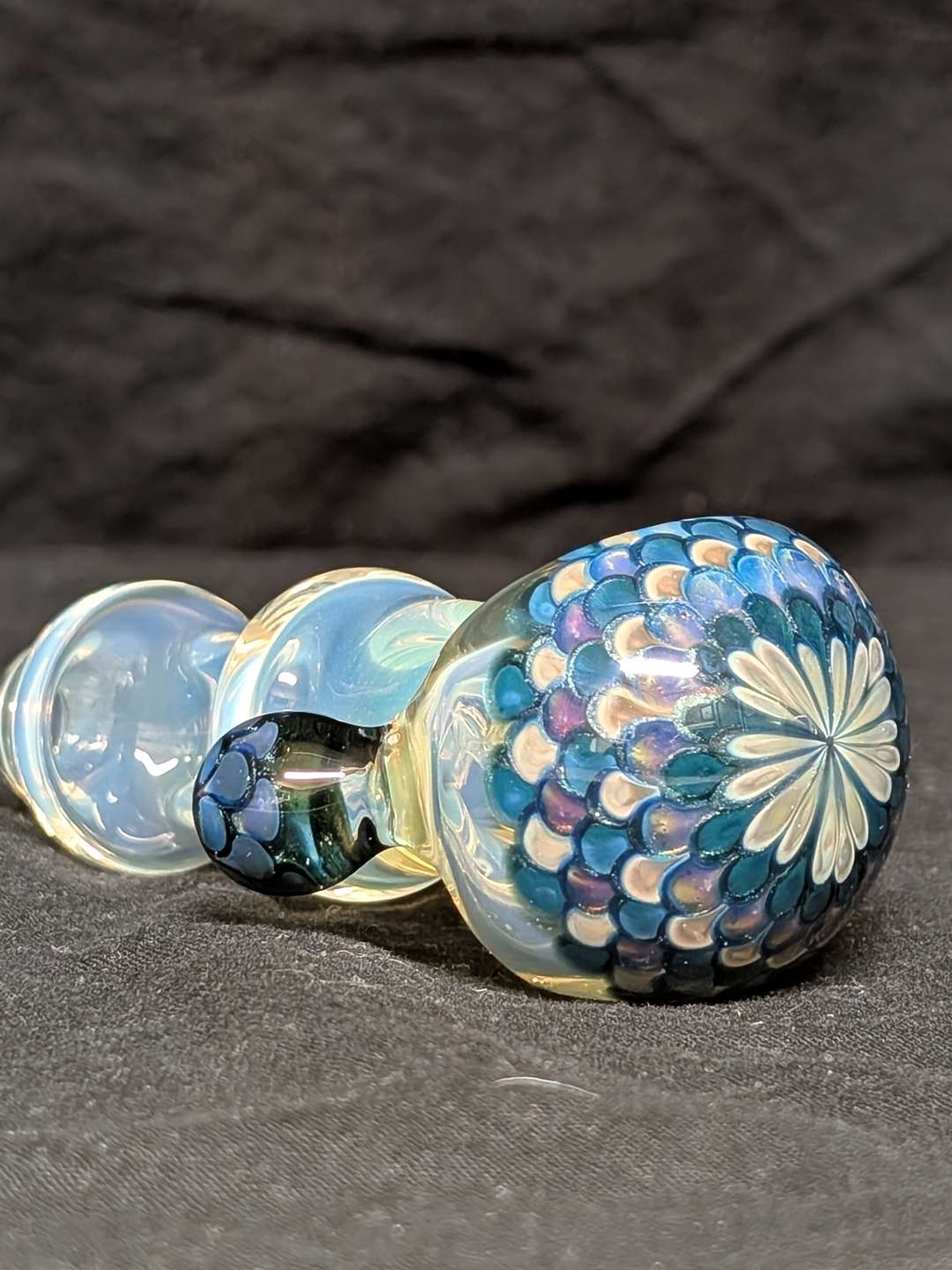 Preview pic of 4.25" Silver fumed dot stack spoon pipe