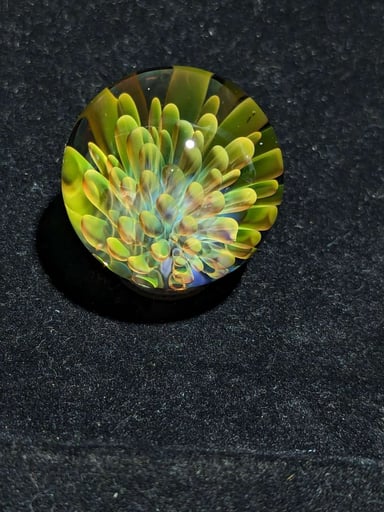 Preview pic of Gold & Silver Fumed Implosion Marble 1" 26mm