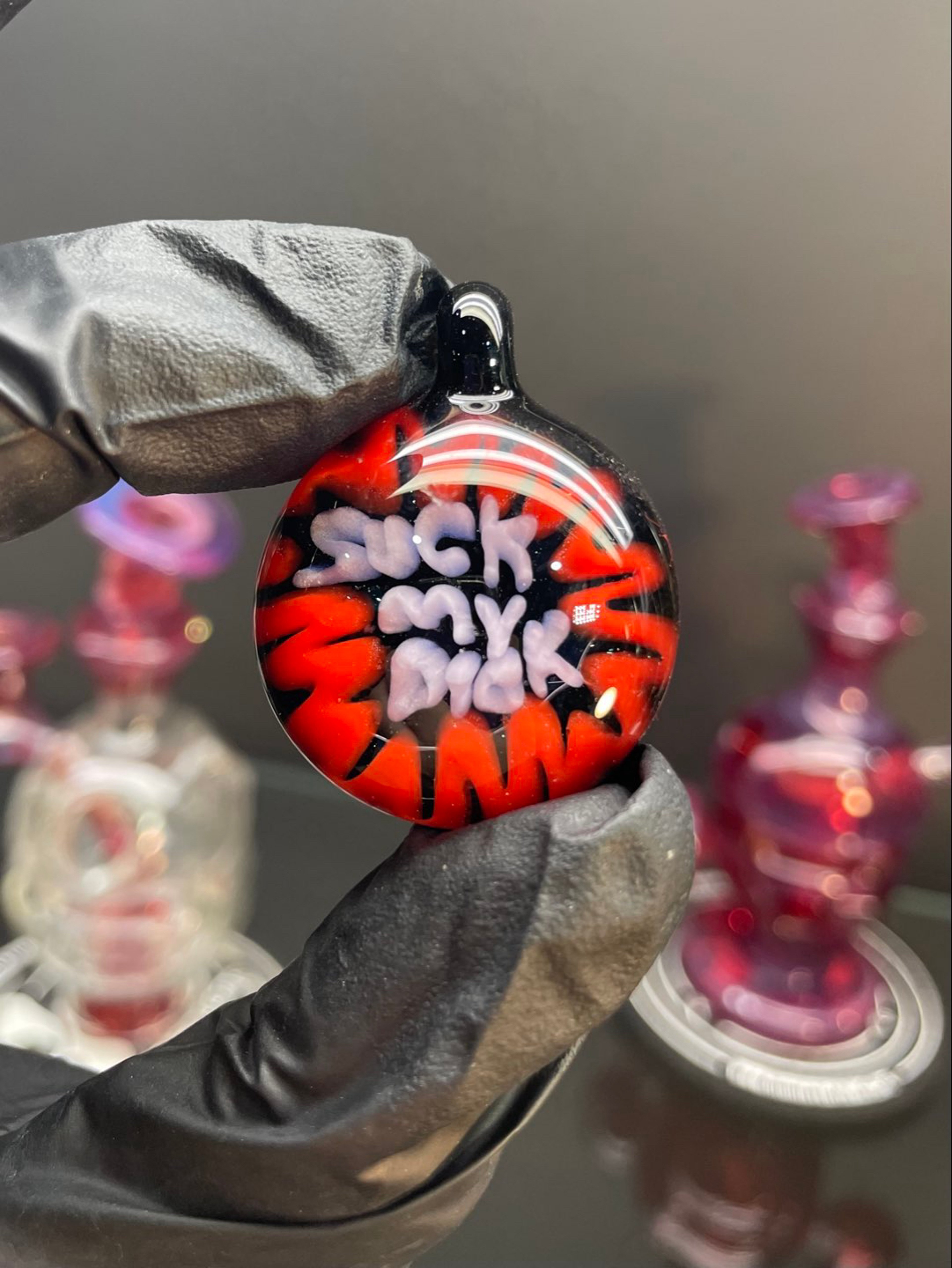 Preview pic of Word Implosion Pendant Black, Red