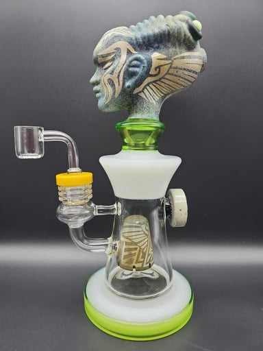 Preview pic of 10” AZTEC ALIEN XL BIG BRAIN W/ STONE SHOWERHEAD
