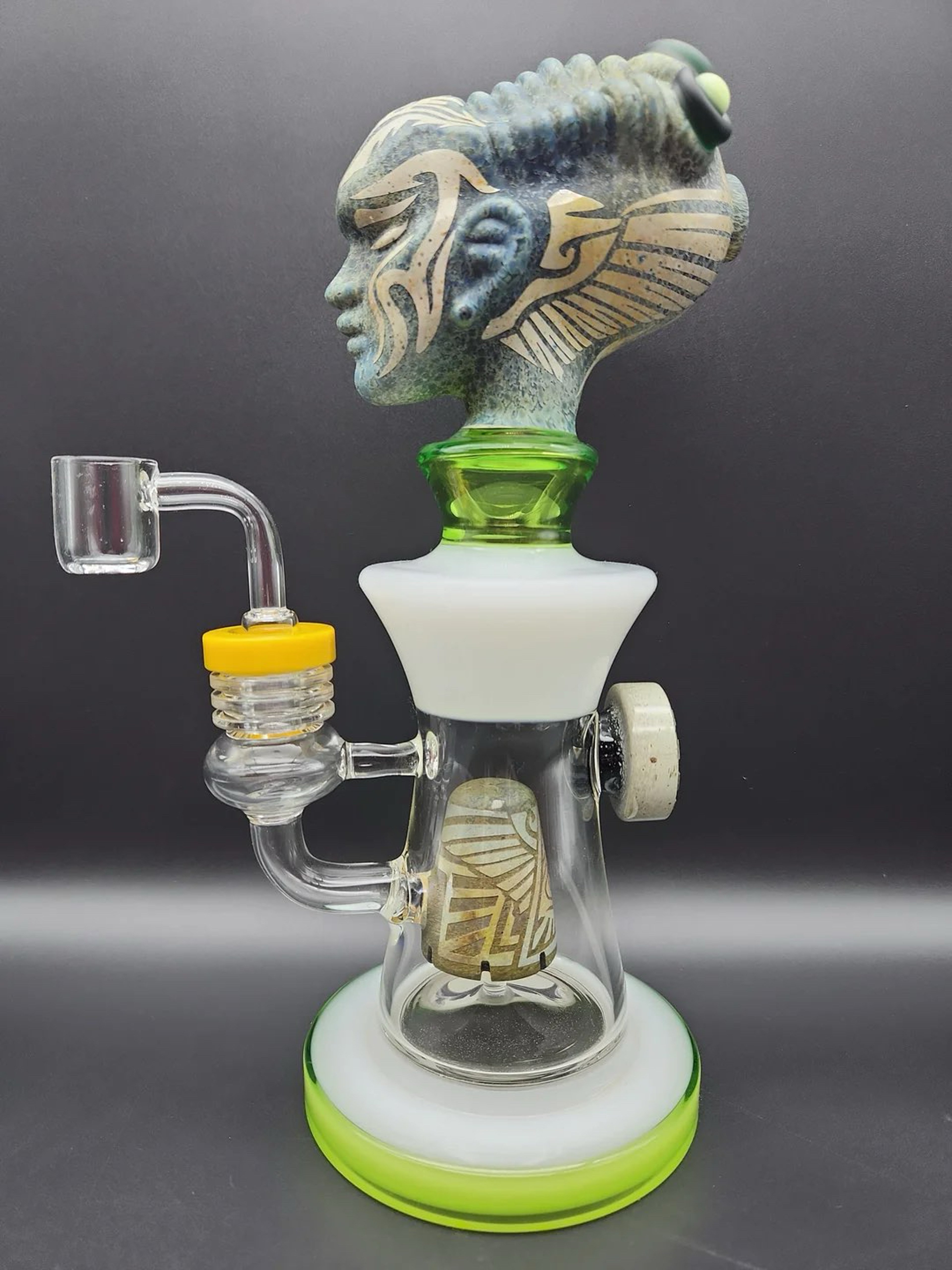 10” AZTEC ALIEN XL BIG BRAIN W/ STONE SHOWERHEAD image 0
