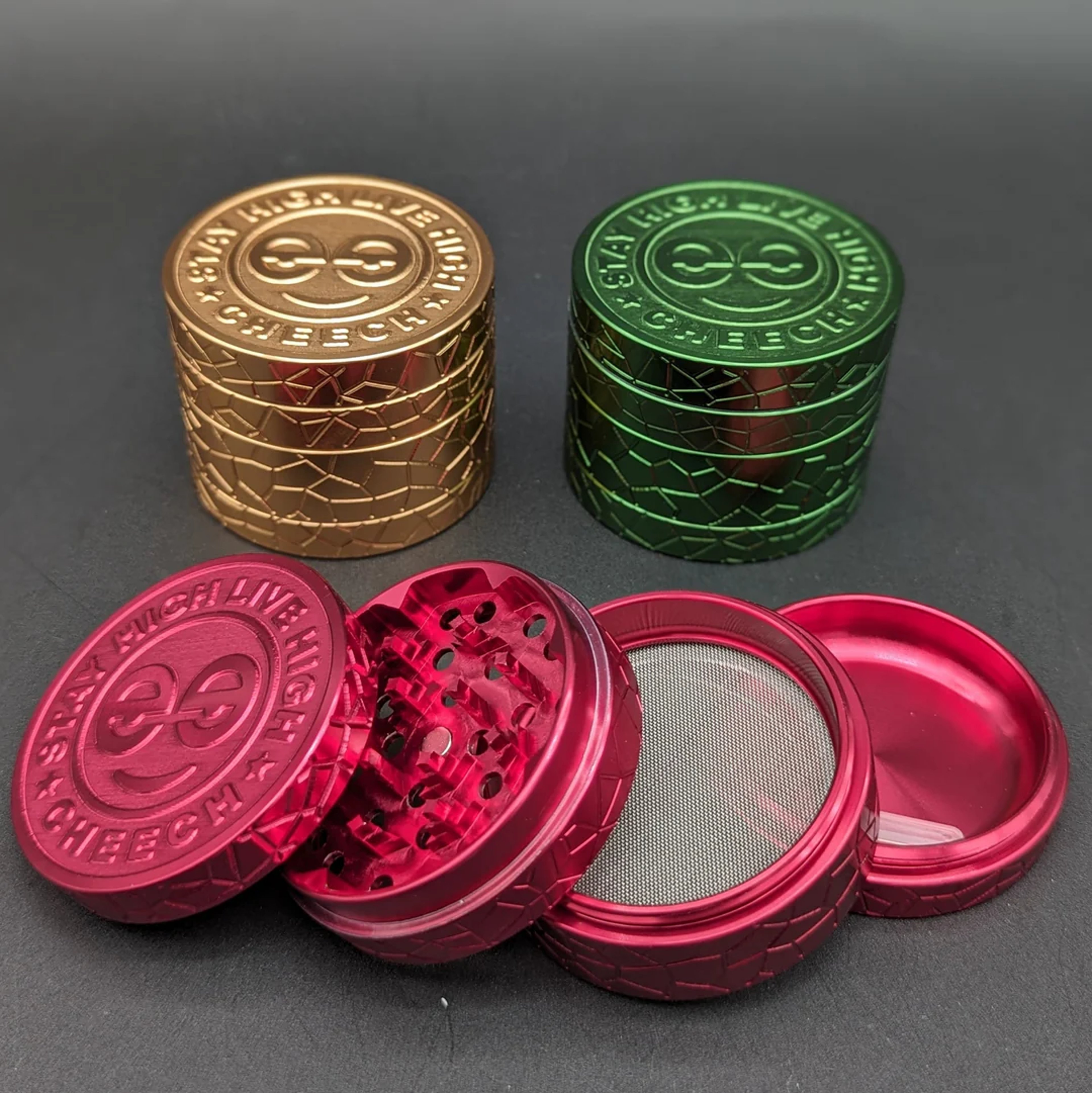 Preview pic of CHEECH GLASS DRAGON SCALE GRINDER 63MM