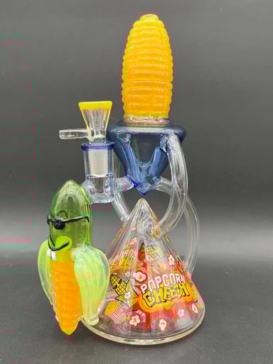 Preview pic of CHEECH GLASS- 11” CORNY VIBES RECYCLER WATER PIPE