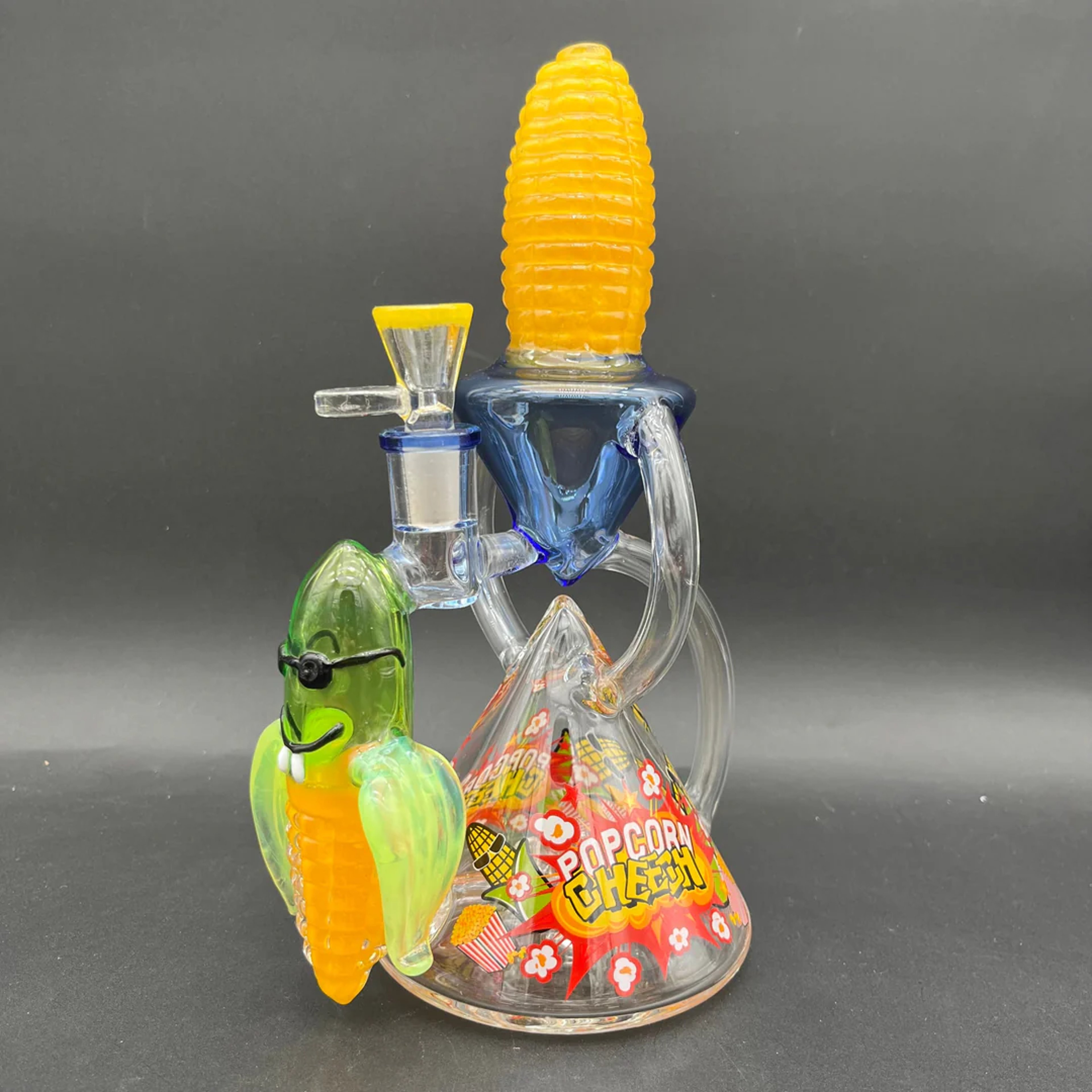CHEECH GLASS- 11” CORNY VIBES RECYCLER WATER PIPE image 0