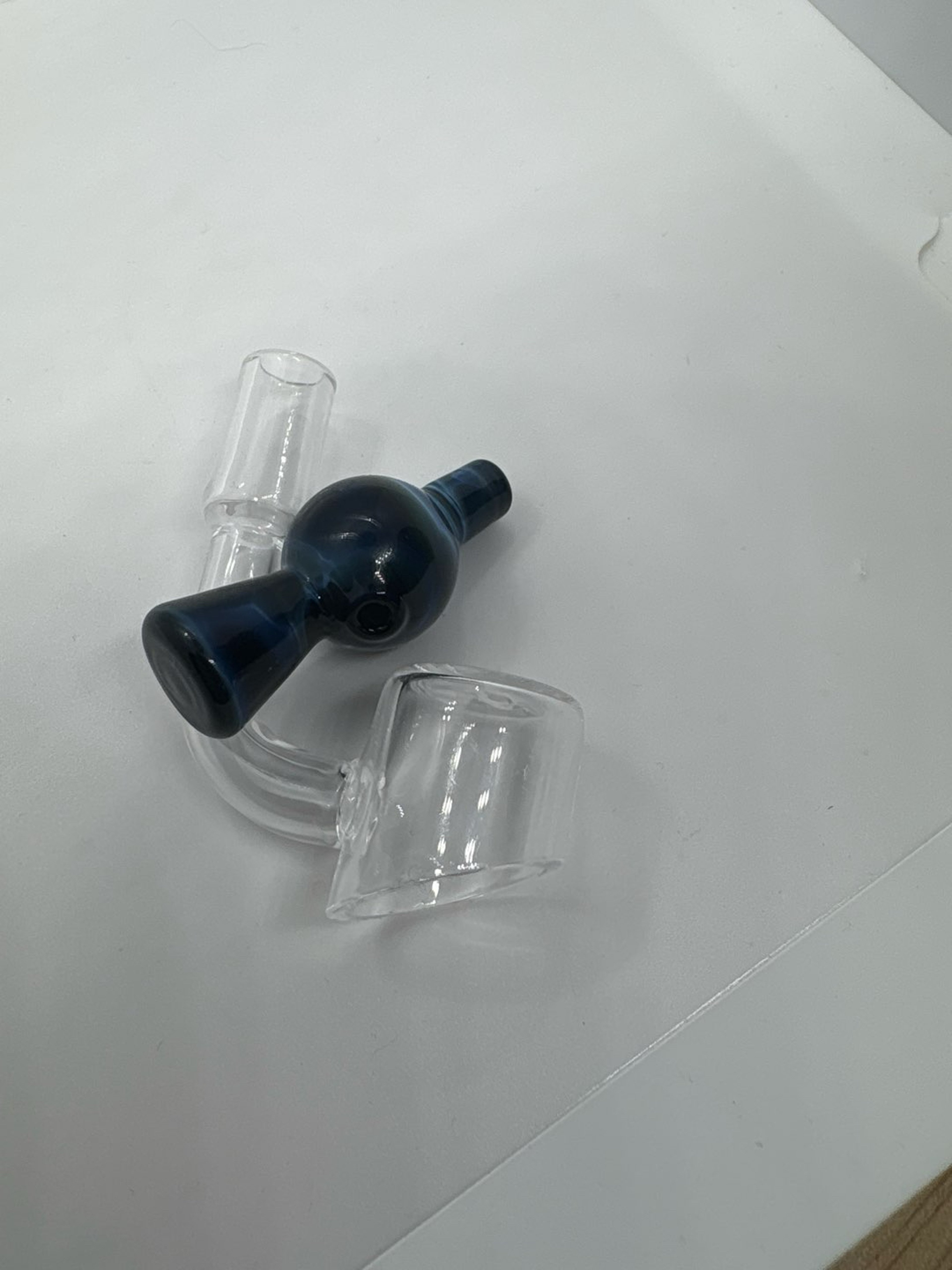 Blue bubble cap flat top image 0