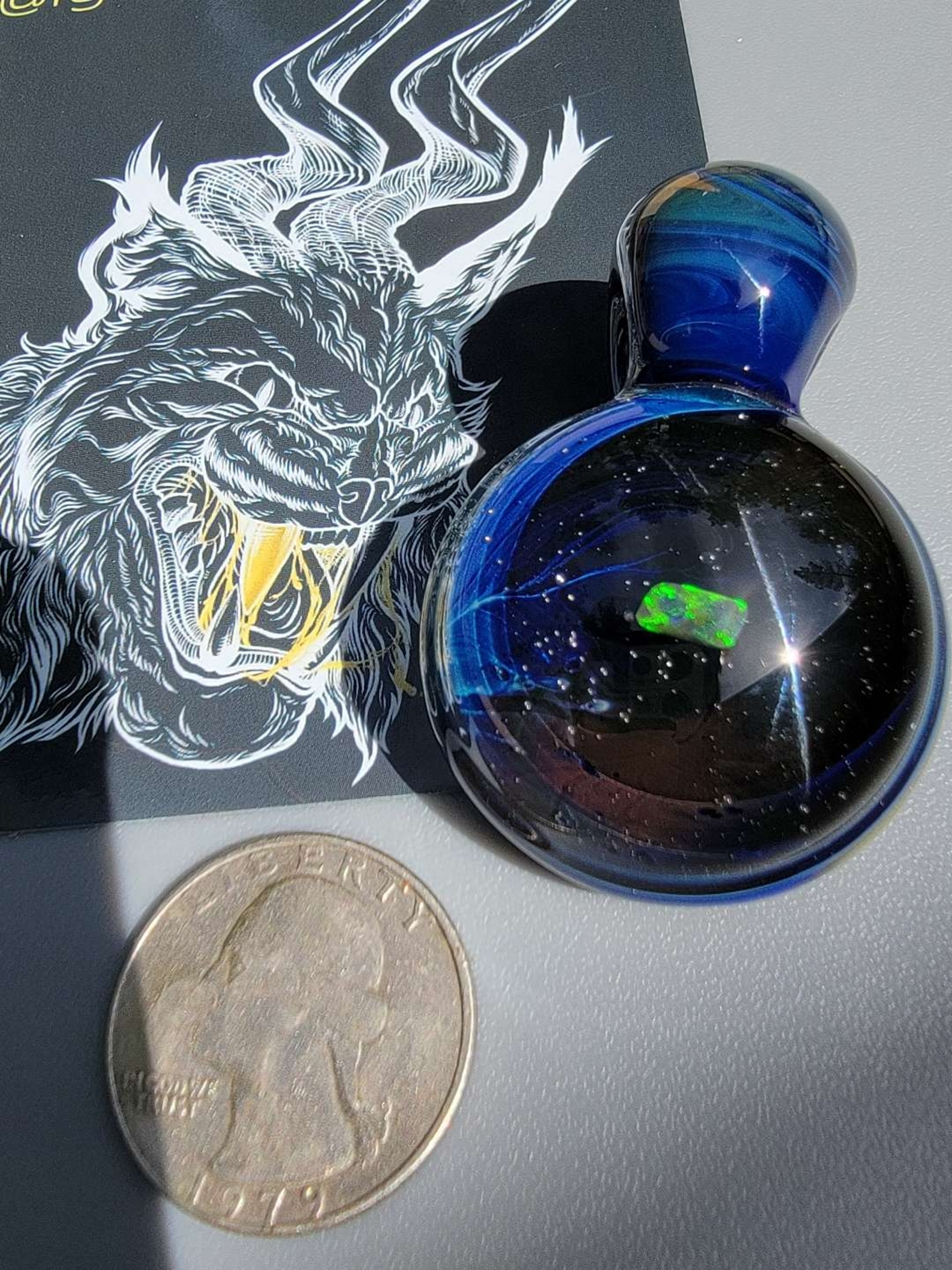 Preview pic of Purple Sable Opal Pendant UV