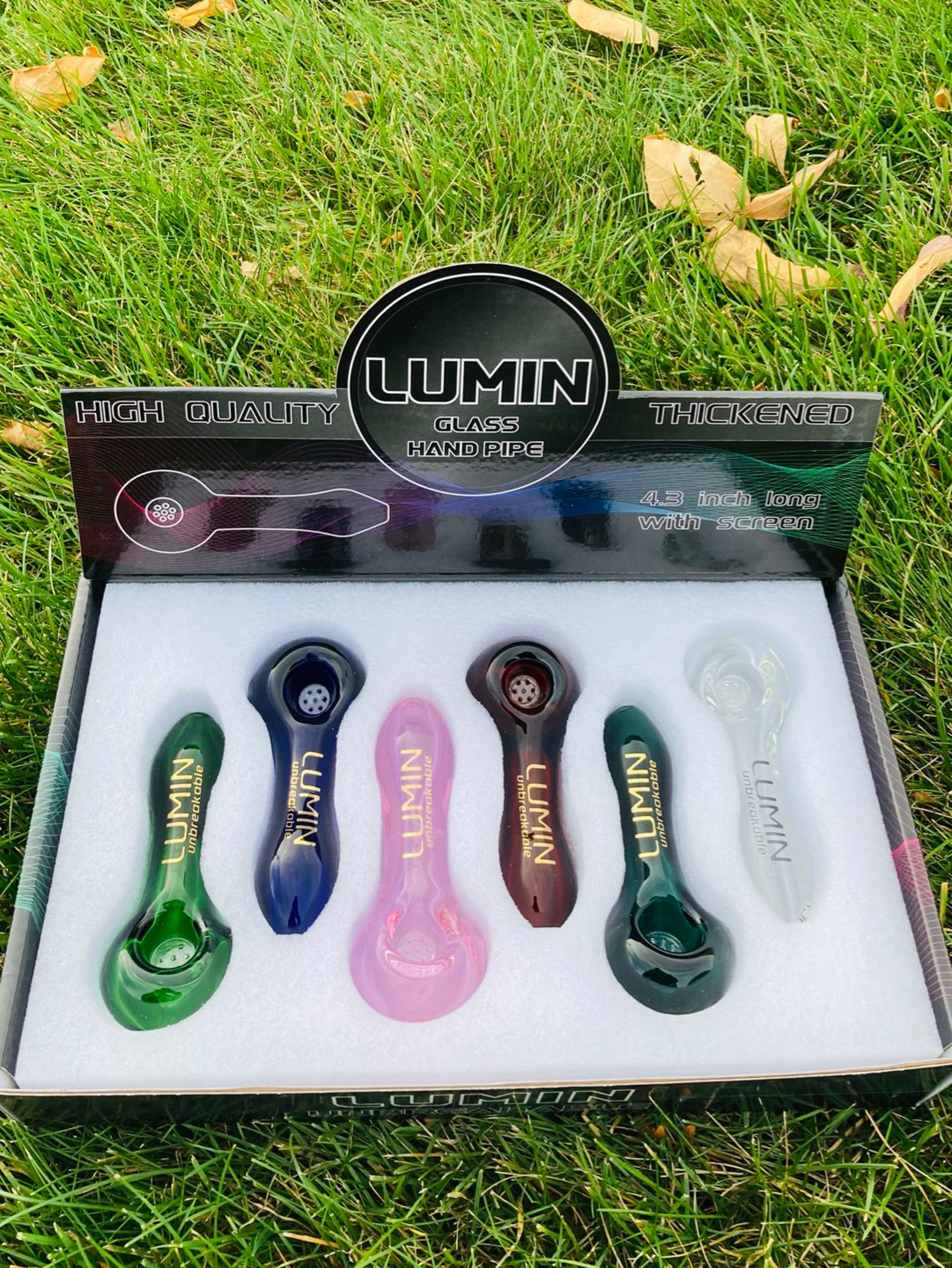 Lumin glass hand pipe unbreakable with in built screen image 0