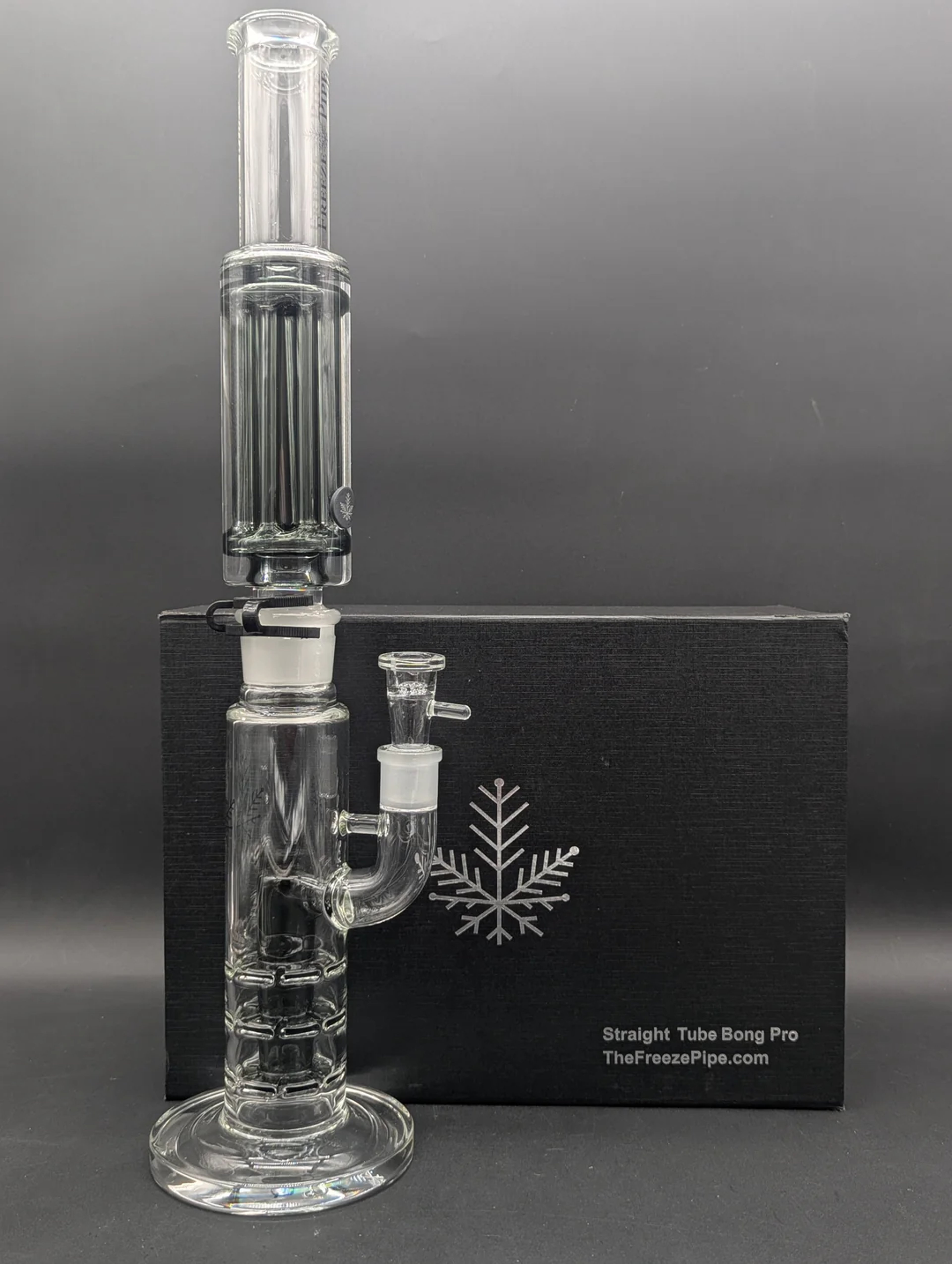 FREEZE PIPE - TRIPLE PERC STRAIGHT BONG image 0