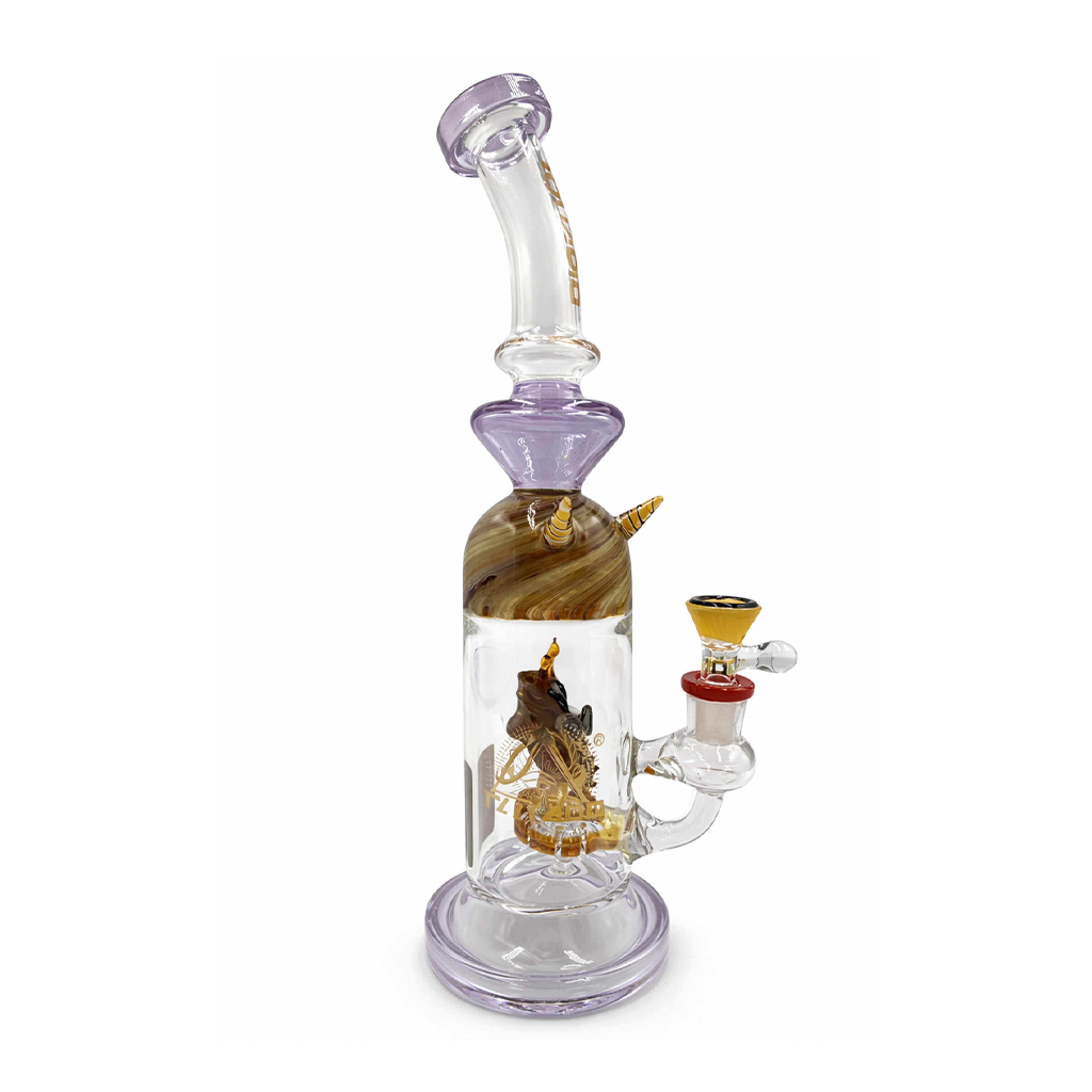 BIIGO BY LOOKAH 12 INCH POLY-HORNED SPECTACLE PERC RIG image 0