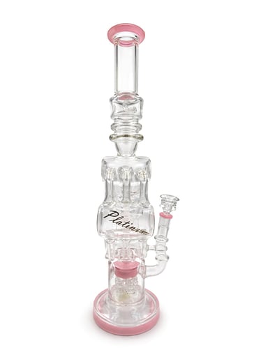 Preview pic of LOOKAH PLATINUM 20 INCH DONUT RECYCLER RIG SPIRAL PERCS