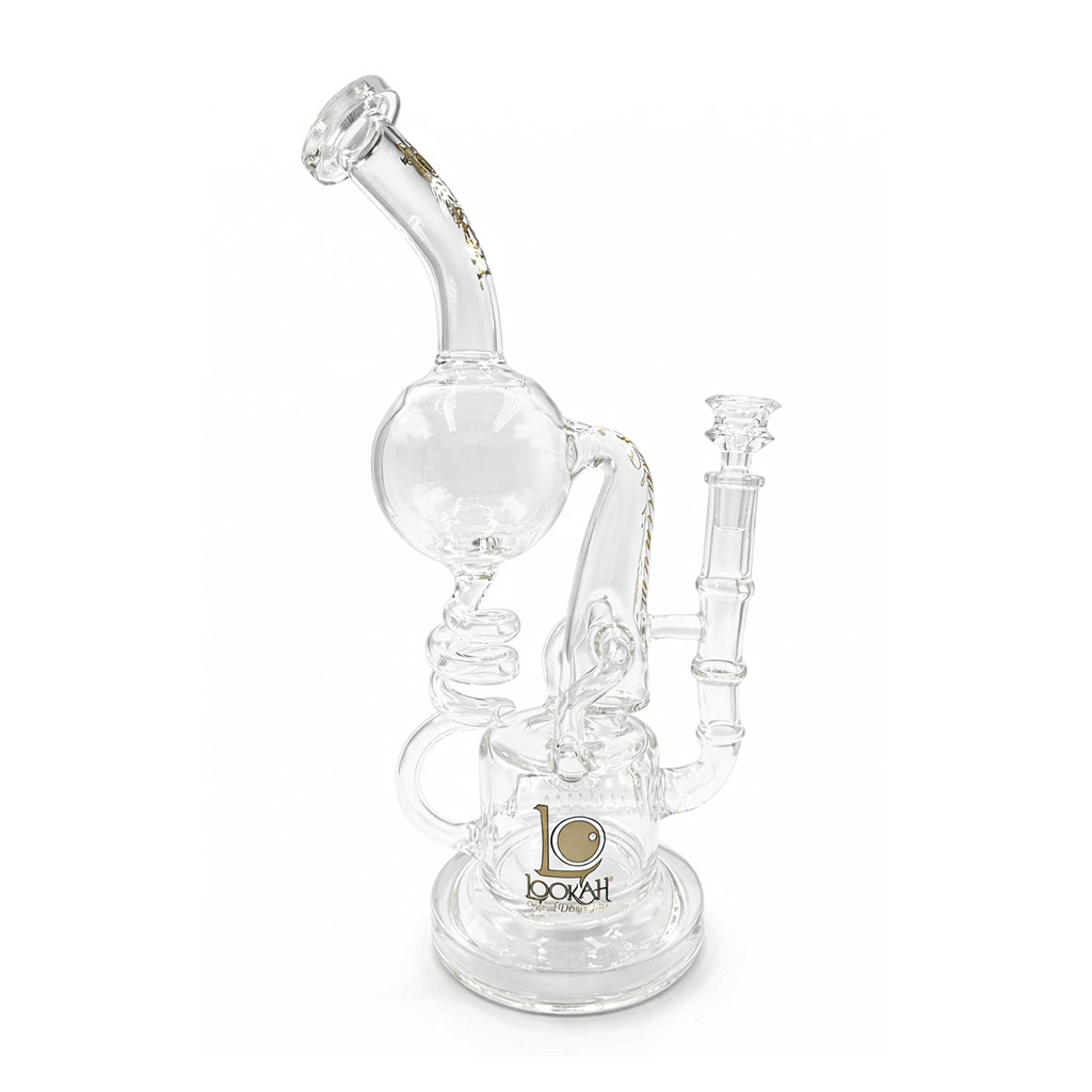 Preview pic of LOOKAH GLASS TSUNAMI COIL BALL STEMLINE RECYCLER RIG
