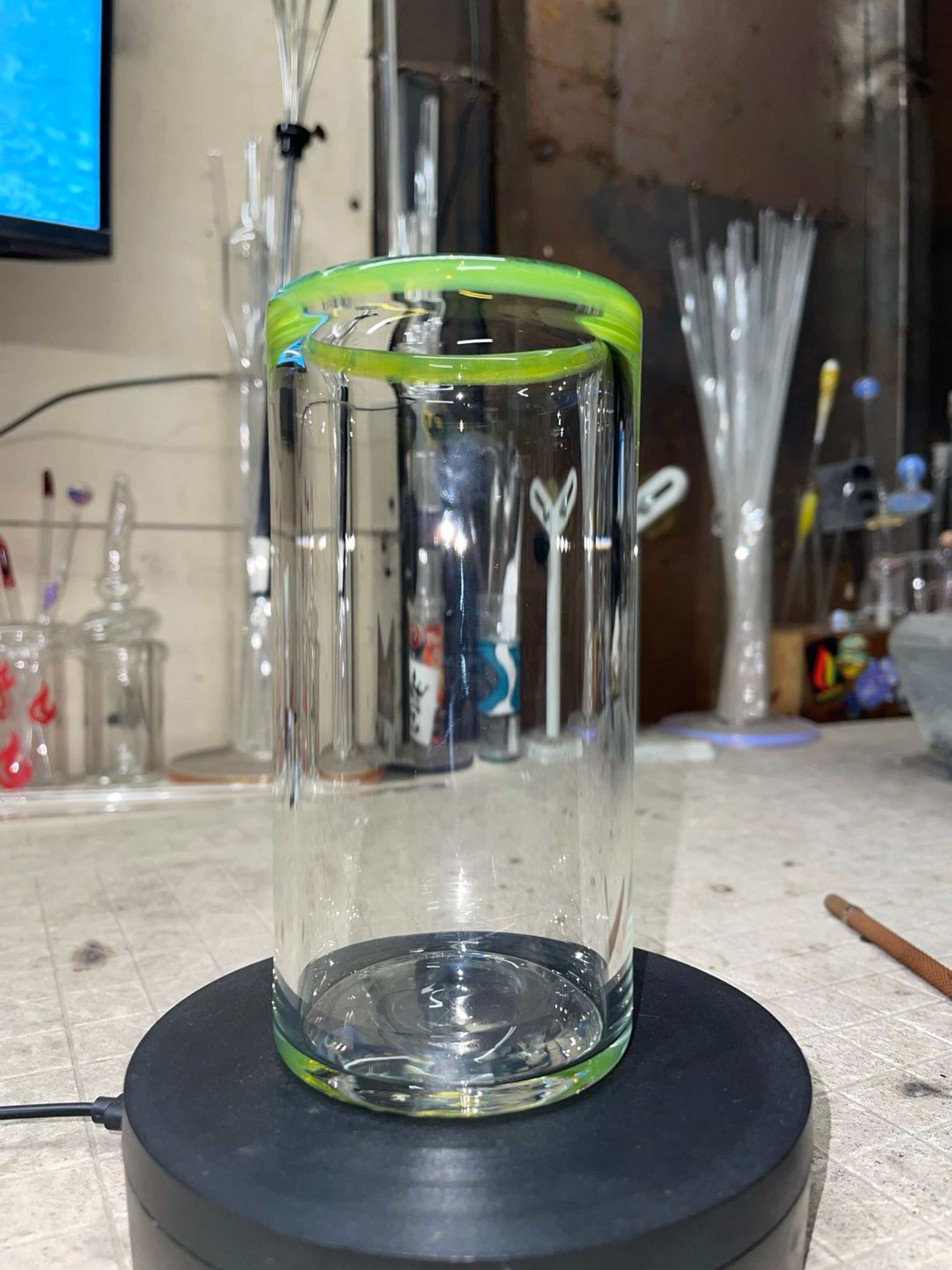 Preview pic of 6” tall 3” wide, lime drop color