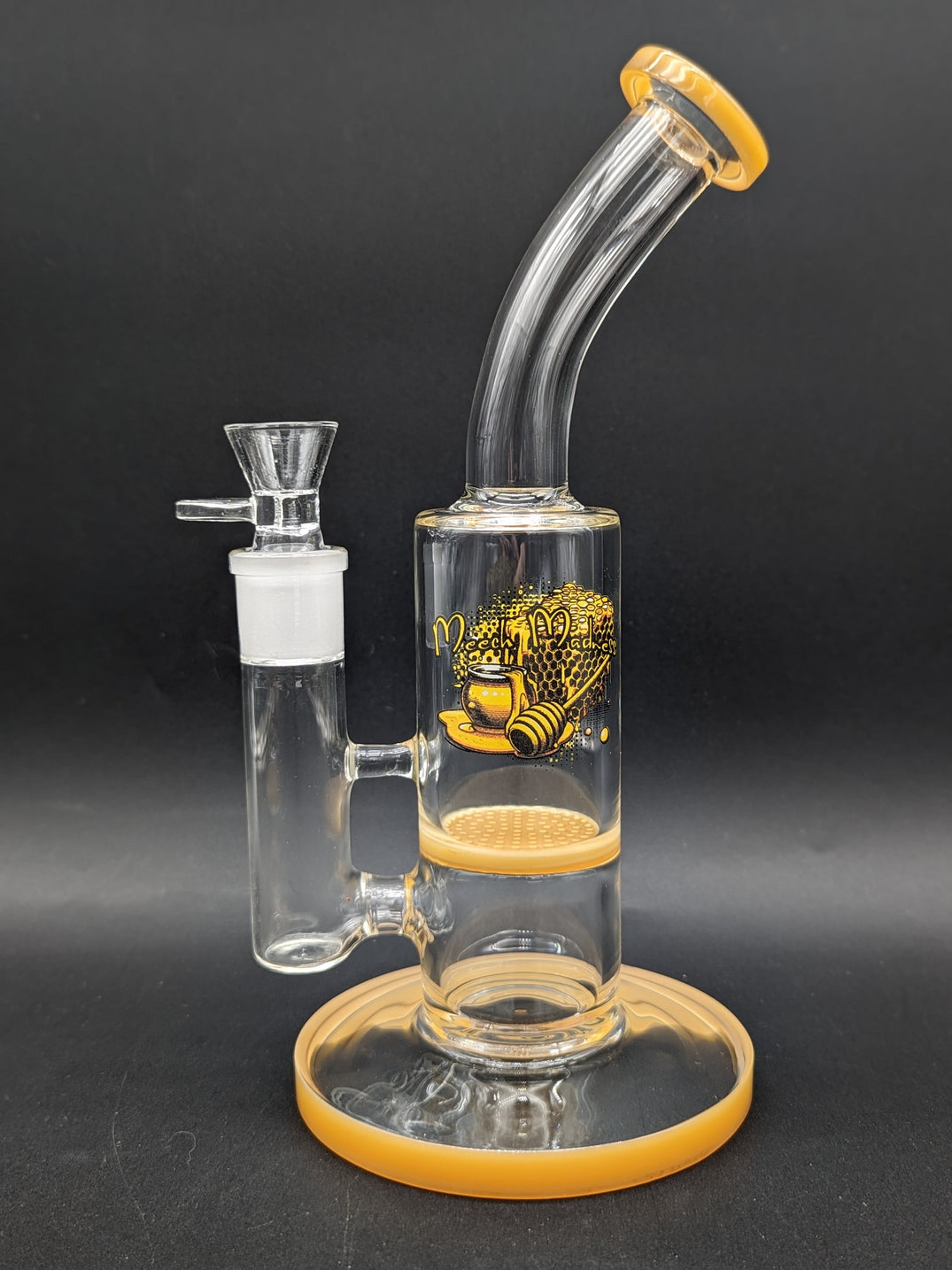 MEECH MADNESS HONEYCOMB BENT NECK BONG image 0