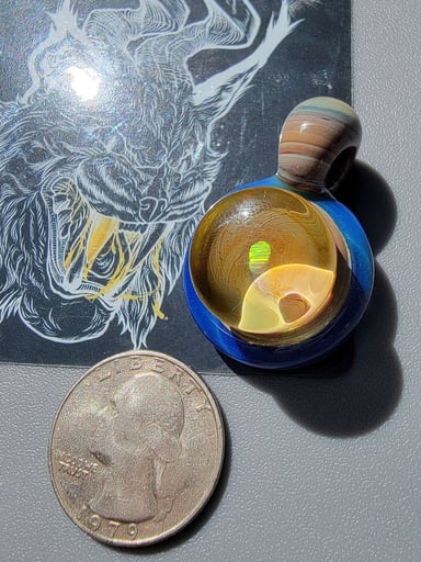 Preview pic of Blue Caramel & Sonic Opal Pendant UV