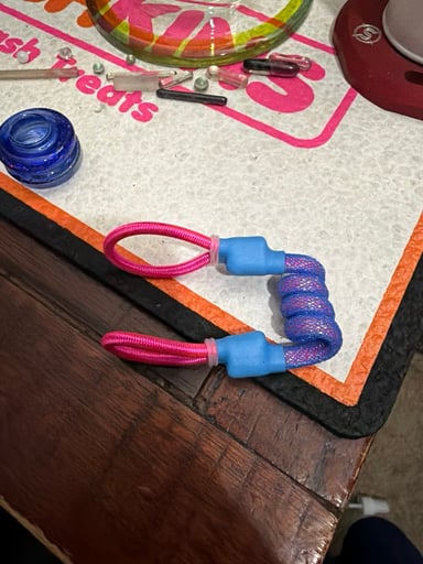 Preview pic of Tuff Tethers Lazer Beam Carta 2 w/ OTP Rockulus Brilliant Blue Cropal Spinner