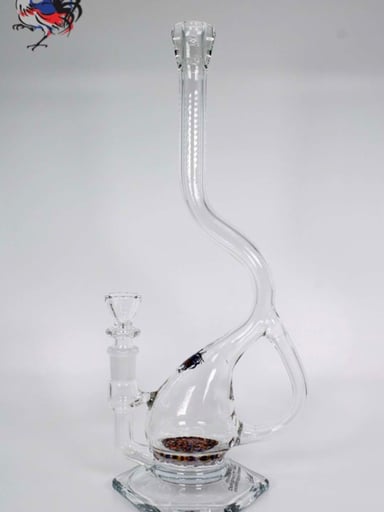 Preview pic of Signed 2023 Dave Goldstein "Contraption" Rooster Apparatus (UV Speckled) 🔦