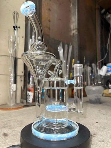 Preview pic of 11” tall 14mm joint ghost color accents