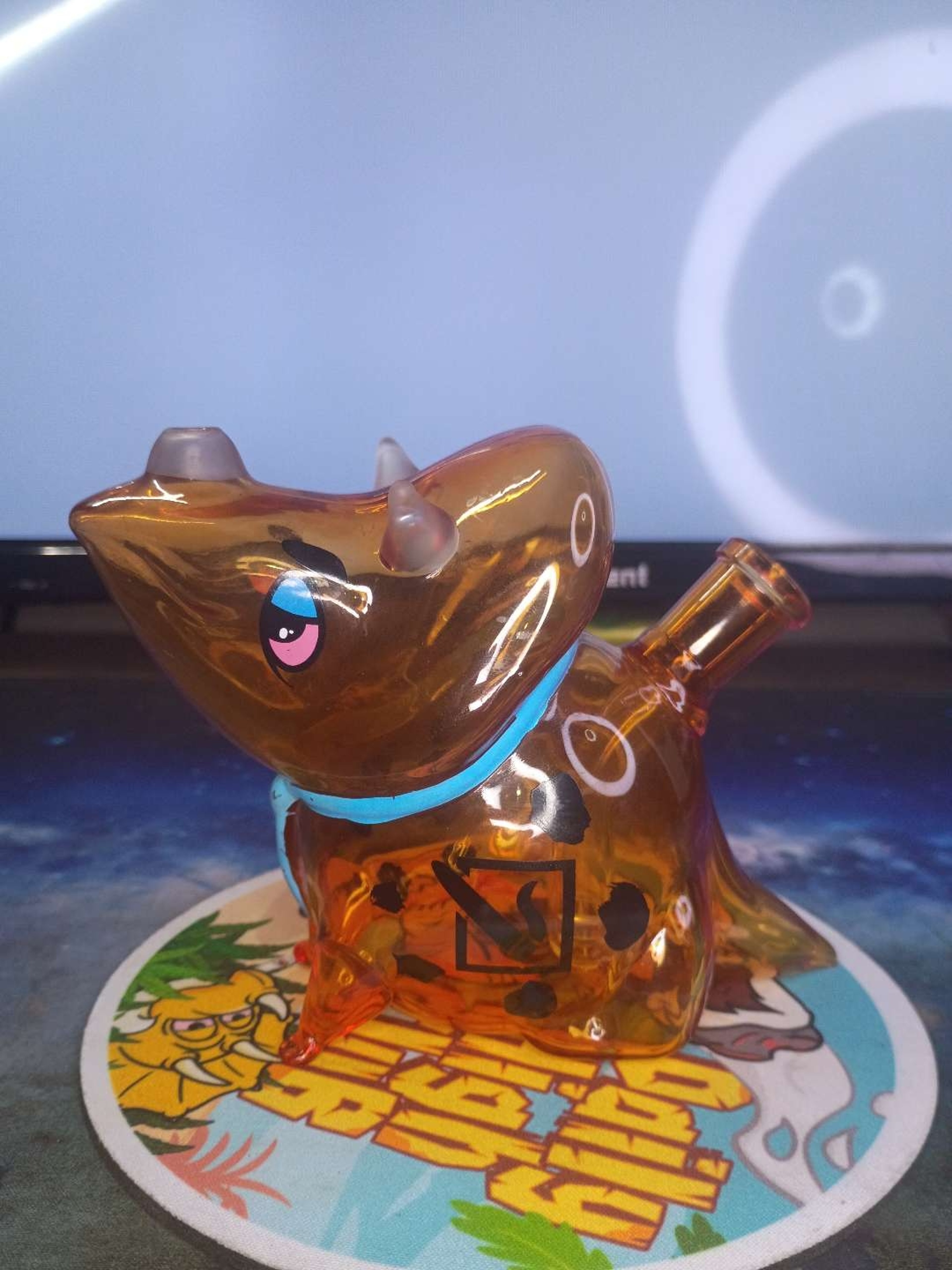 Preview pic of [NFS] 🦖 DHC Originals: "Puffasaurus" Triceratops Bong 🦖 "Stoner Age box Bong" Daily High Club