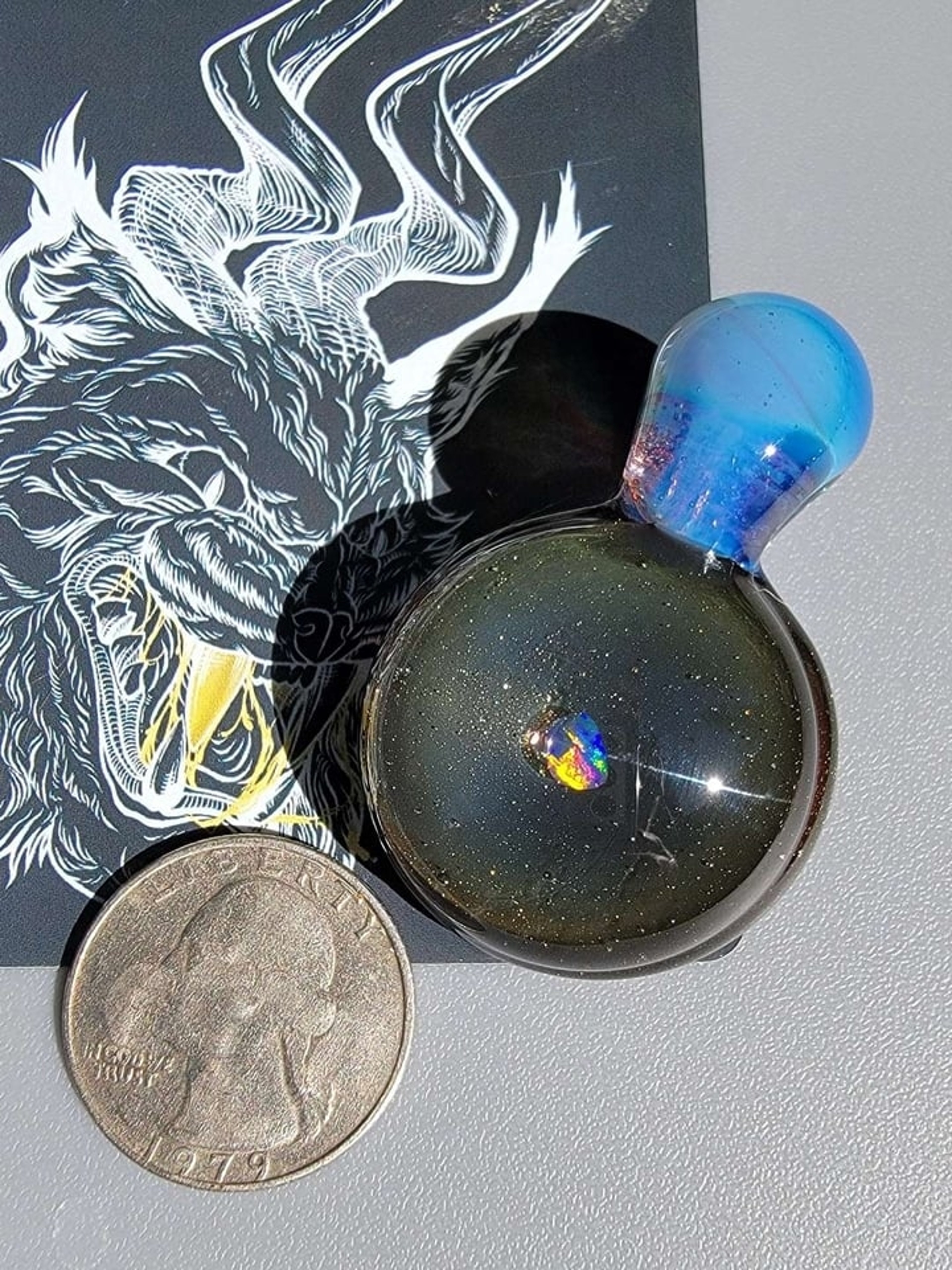 Preview pic of Bronze Pearl & Marina Opal Pendant UV