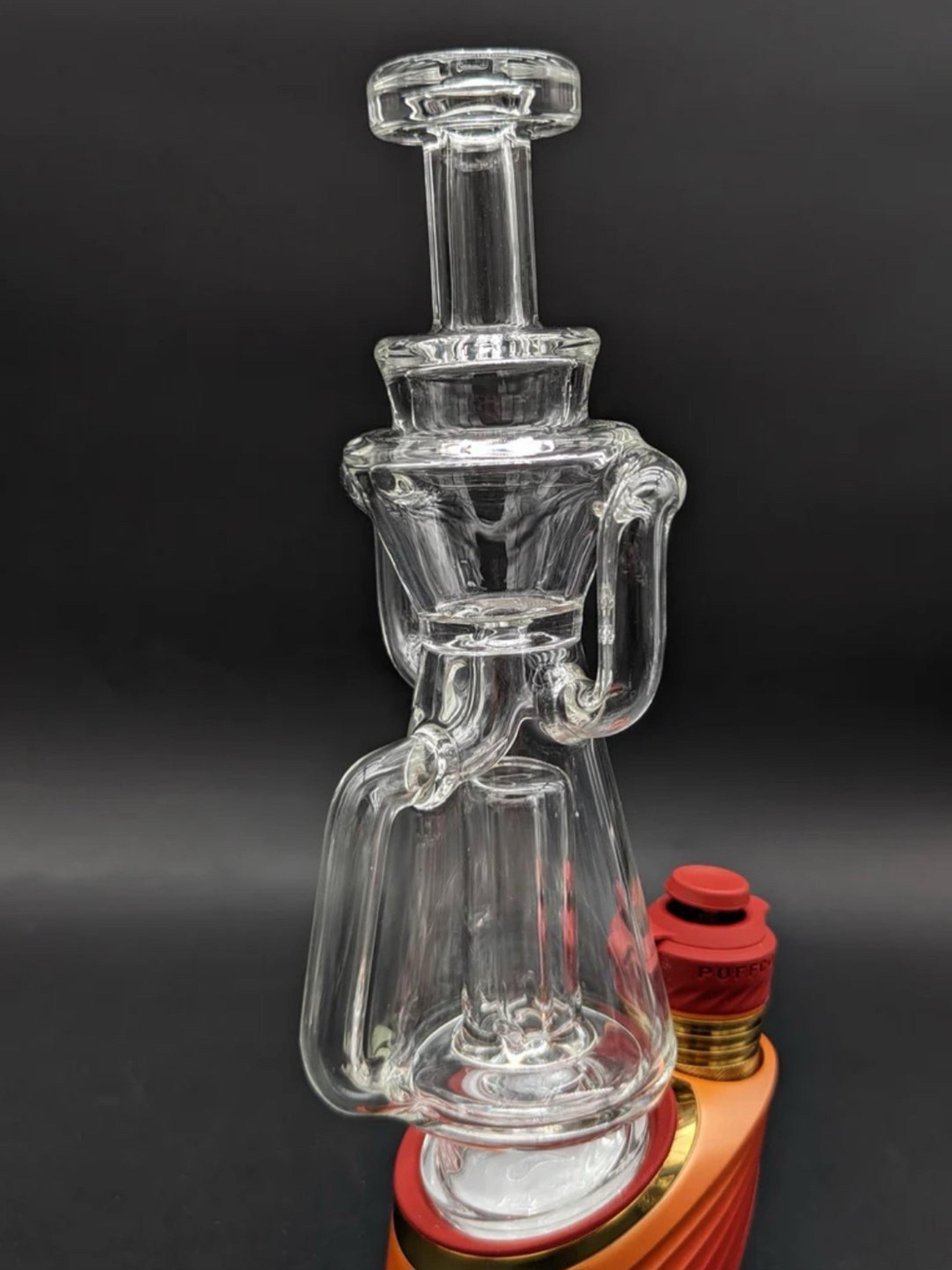 Preview pic of GREEK GLASS PUFFCO DUAL UPTAKE RECYCLER