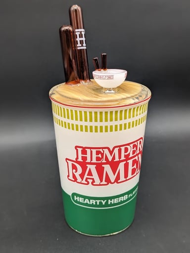 Preview pic of XL HEMPER RAMEN GLASS WATER PIPE | 14MM F